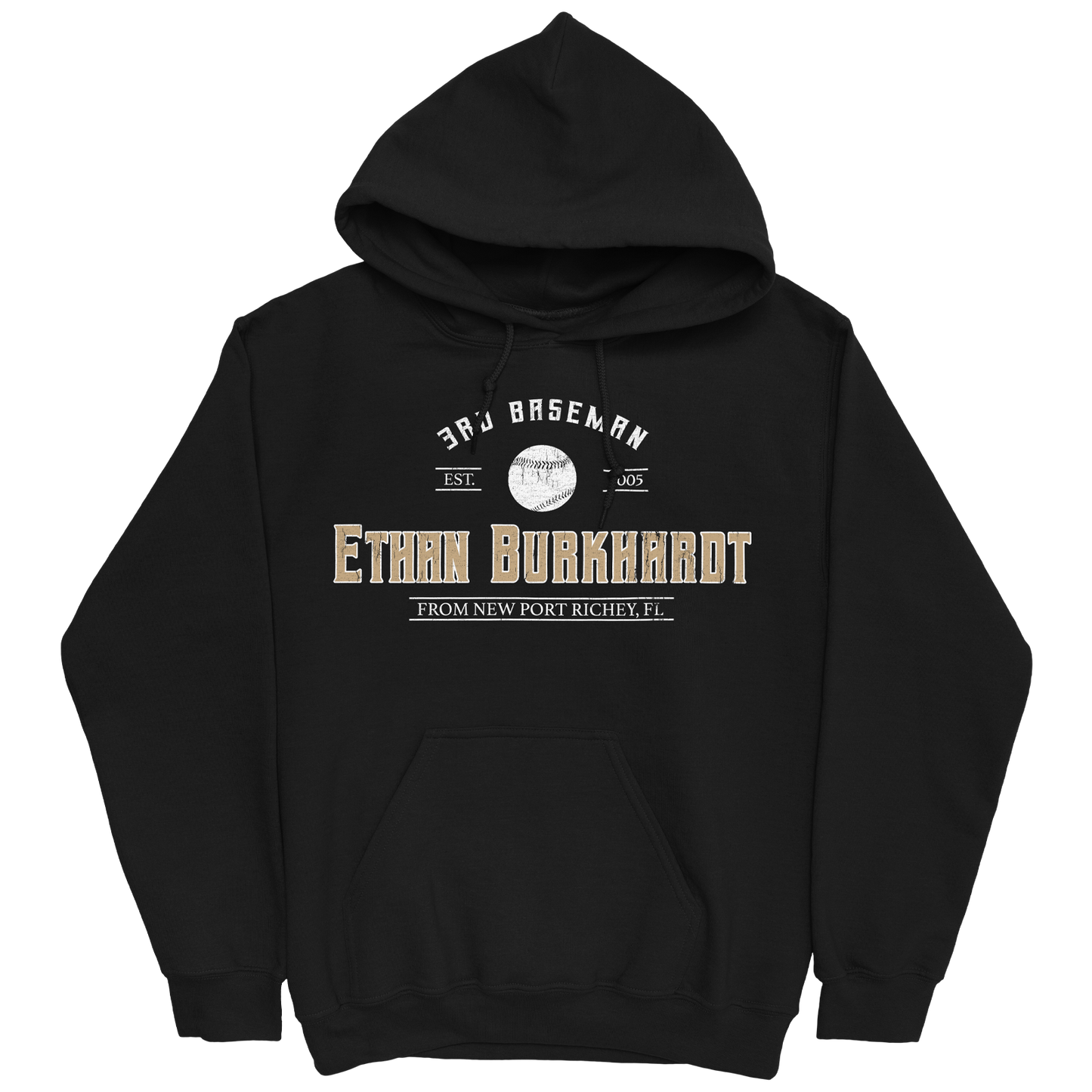 ETHAN BURKHARDT CLASSIC BLACK HOODIE