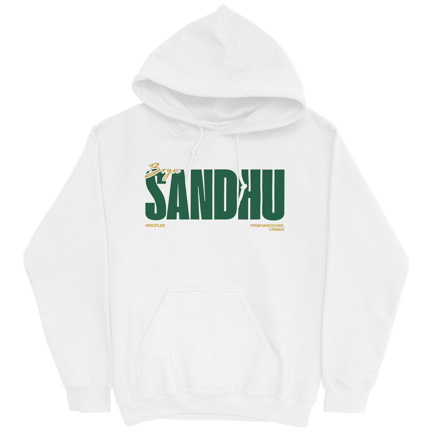BRYN SANDHU CLASSIC WHITE HOODIE