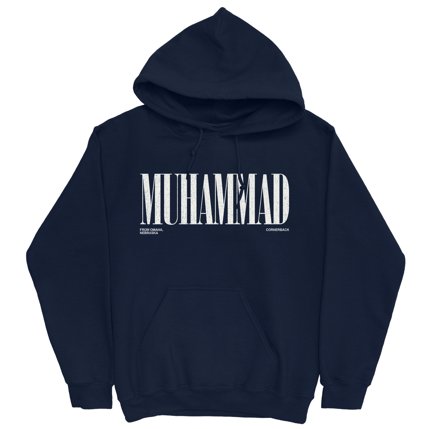 ABDUL MUHAMMAD CLASSIC NAVY HOODIE