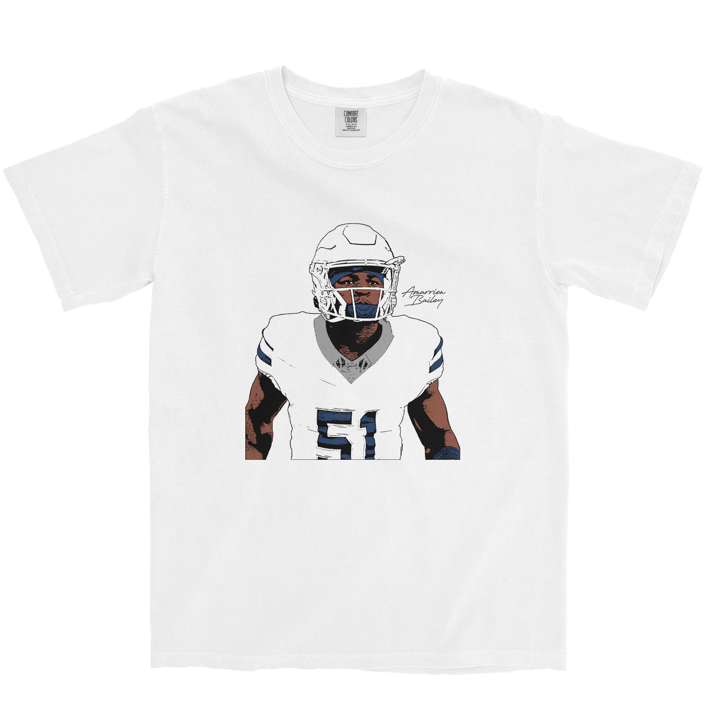 AMARRIEN BAILEY ILLUSTRATED WHITE TEE