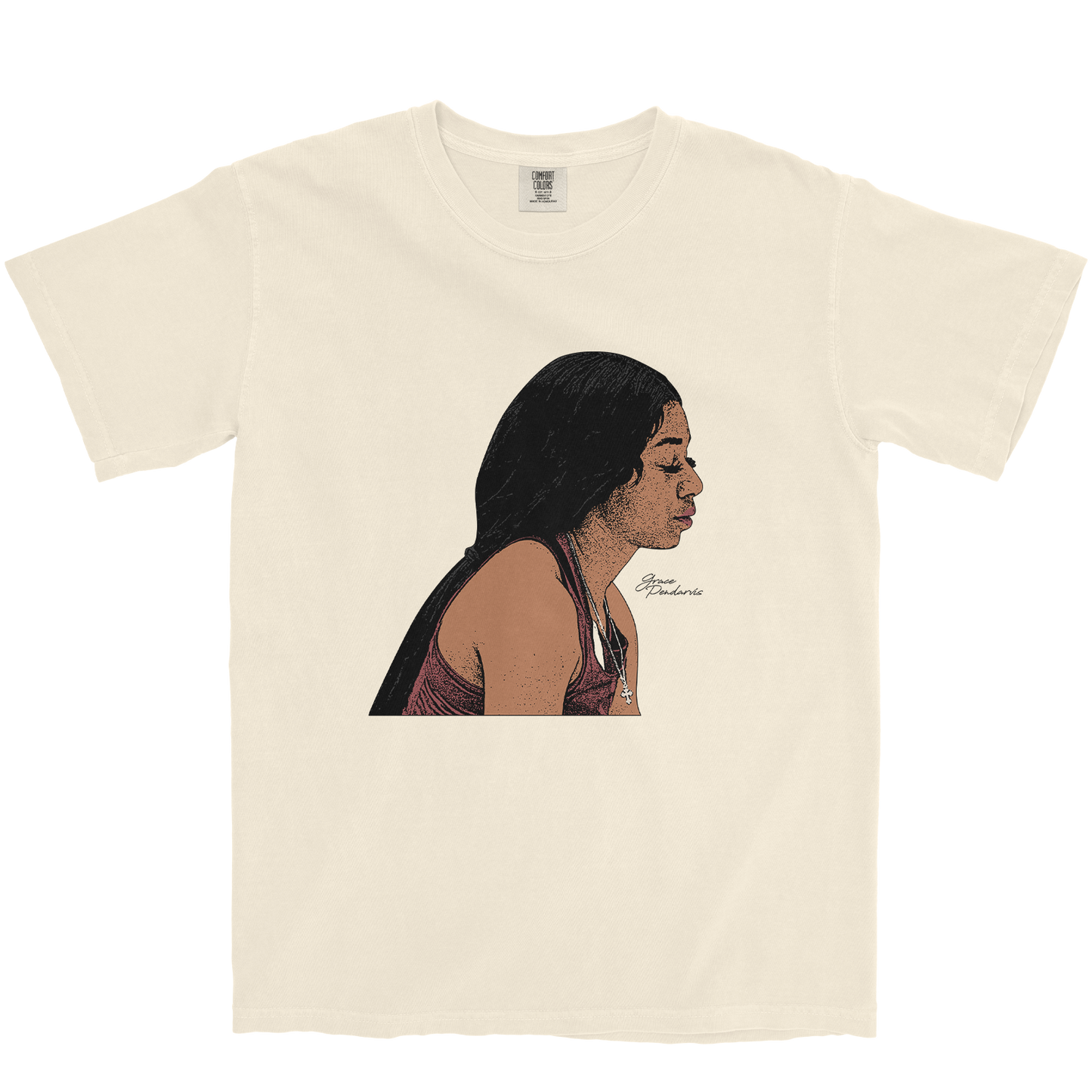 GRACE PENDARVIS ILLUSTRATED IVORY TEE