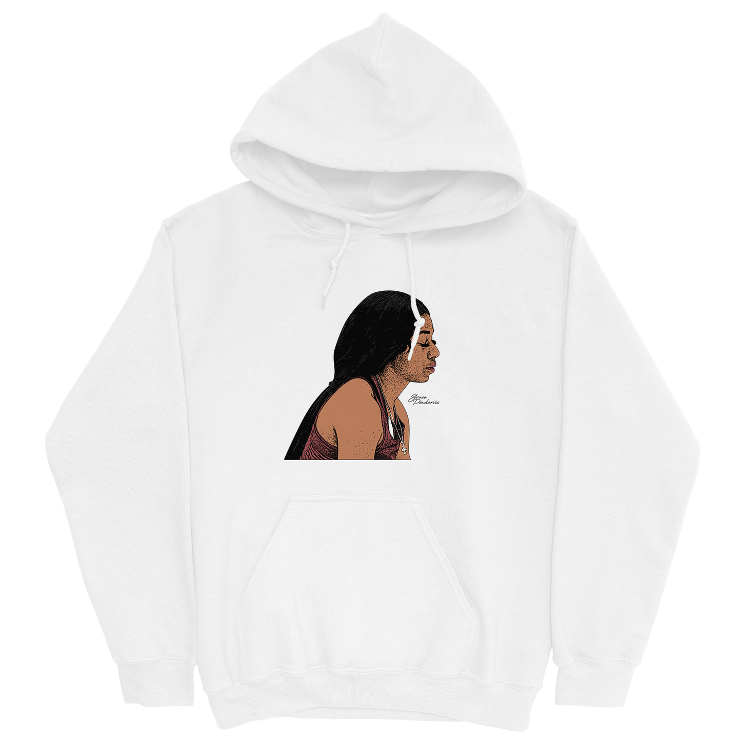 GRACE PENDARVIS CLASSIC WHITE HOODIE