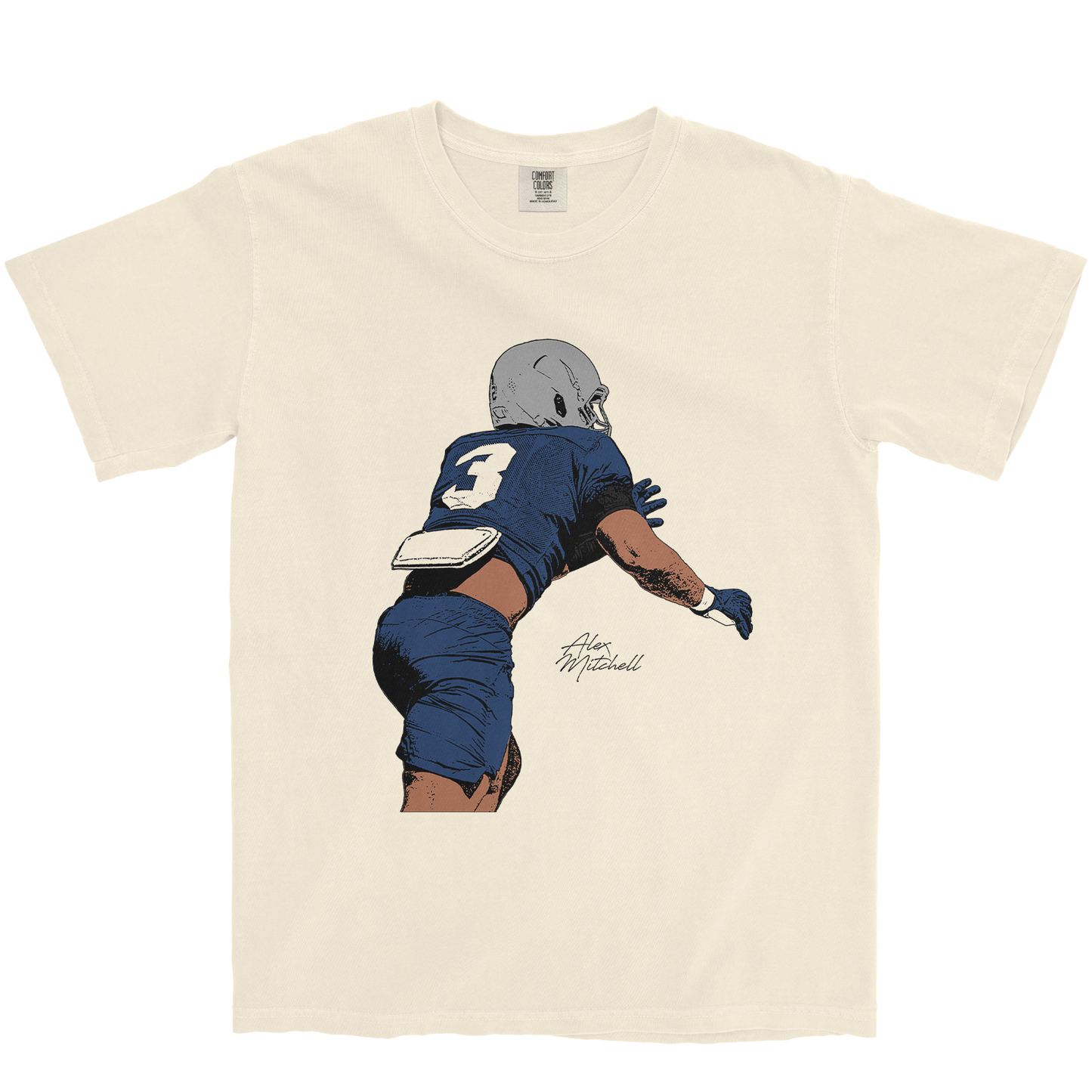 ALEX MITCHELL ILLUSTRATED IVORY TEE