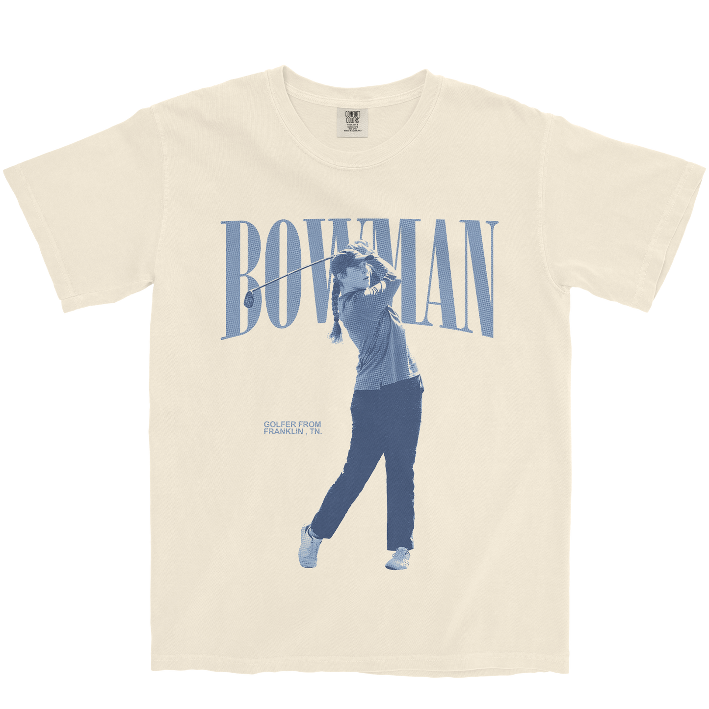 JILLIAN BOWMAN VINTAGE IVORY TEE