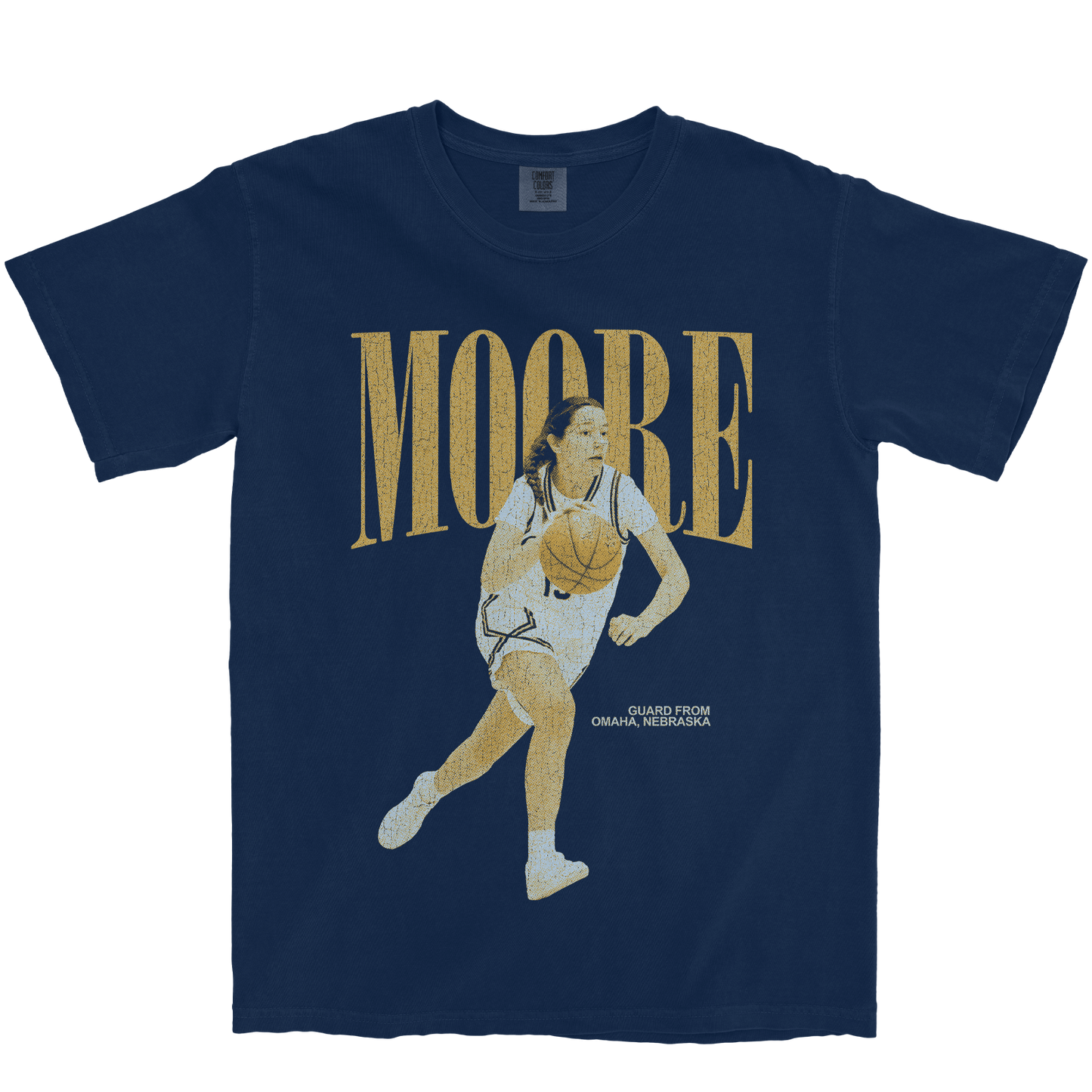 FREDA MOORE VINTAGE NAVY TEE