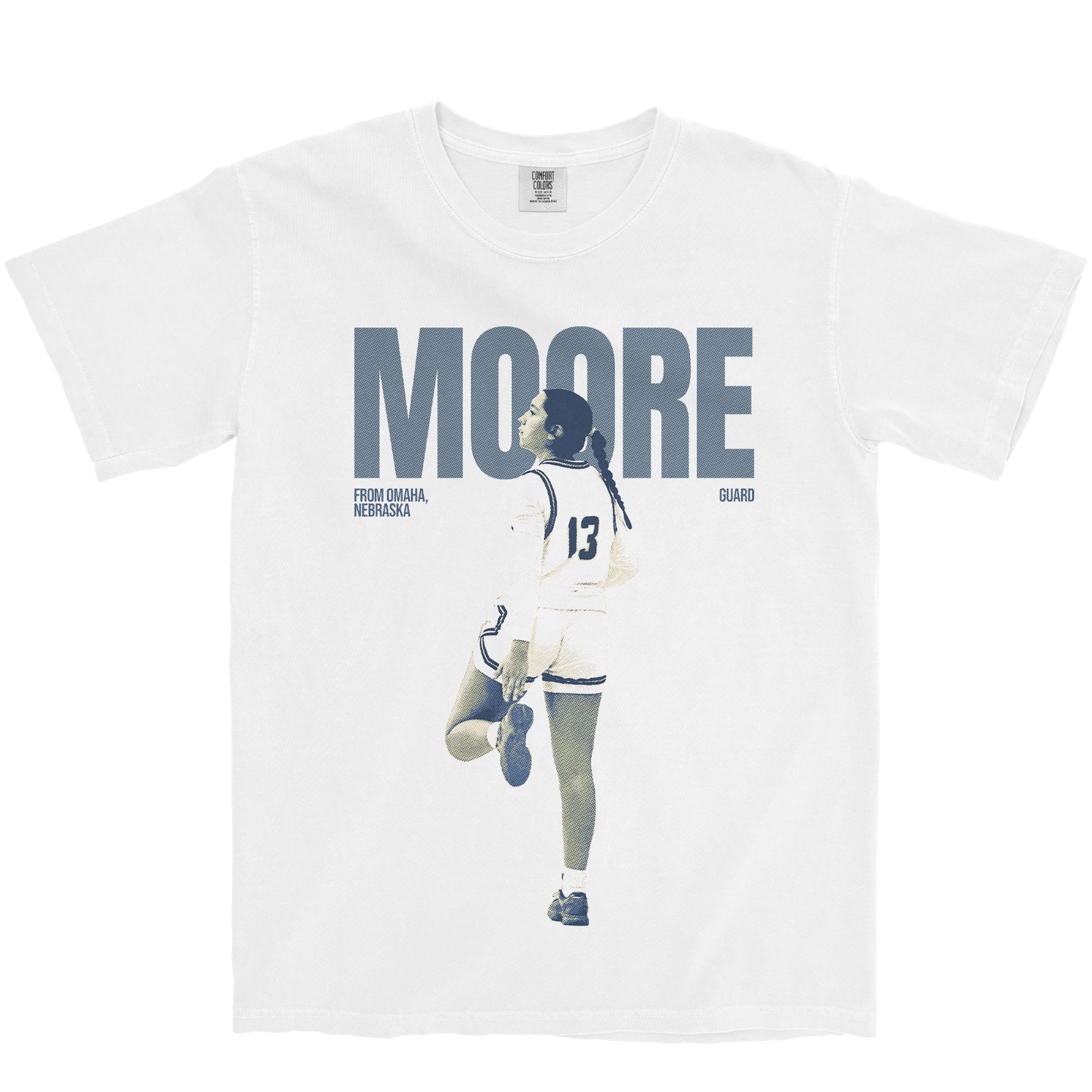 FREDA MOORE #13 WHITE TEE