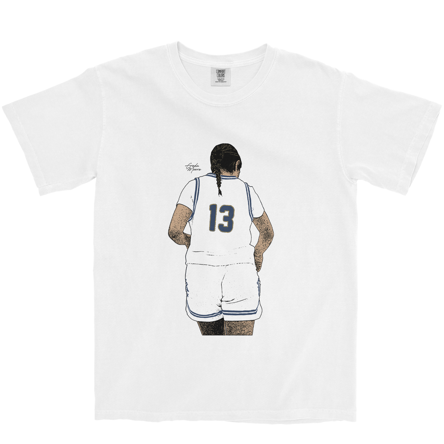FREDA MOORE ILLUSTRATED WHITE TEE