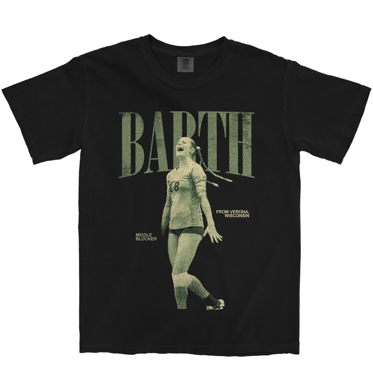 ALLY BARTH #18 BLACK TEE