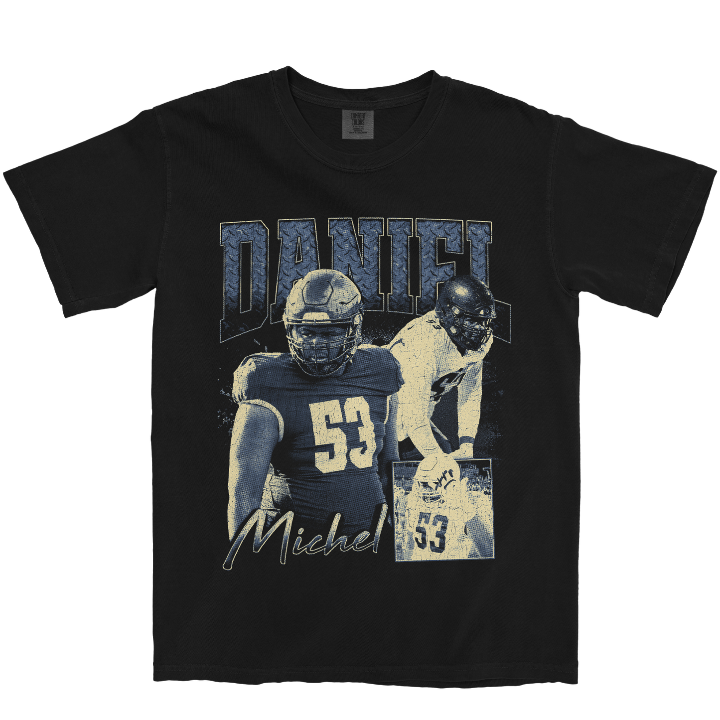 DANIEL MICHEL GRAPHIC BLACK TEE