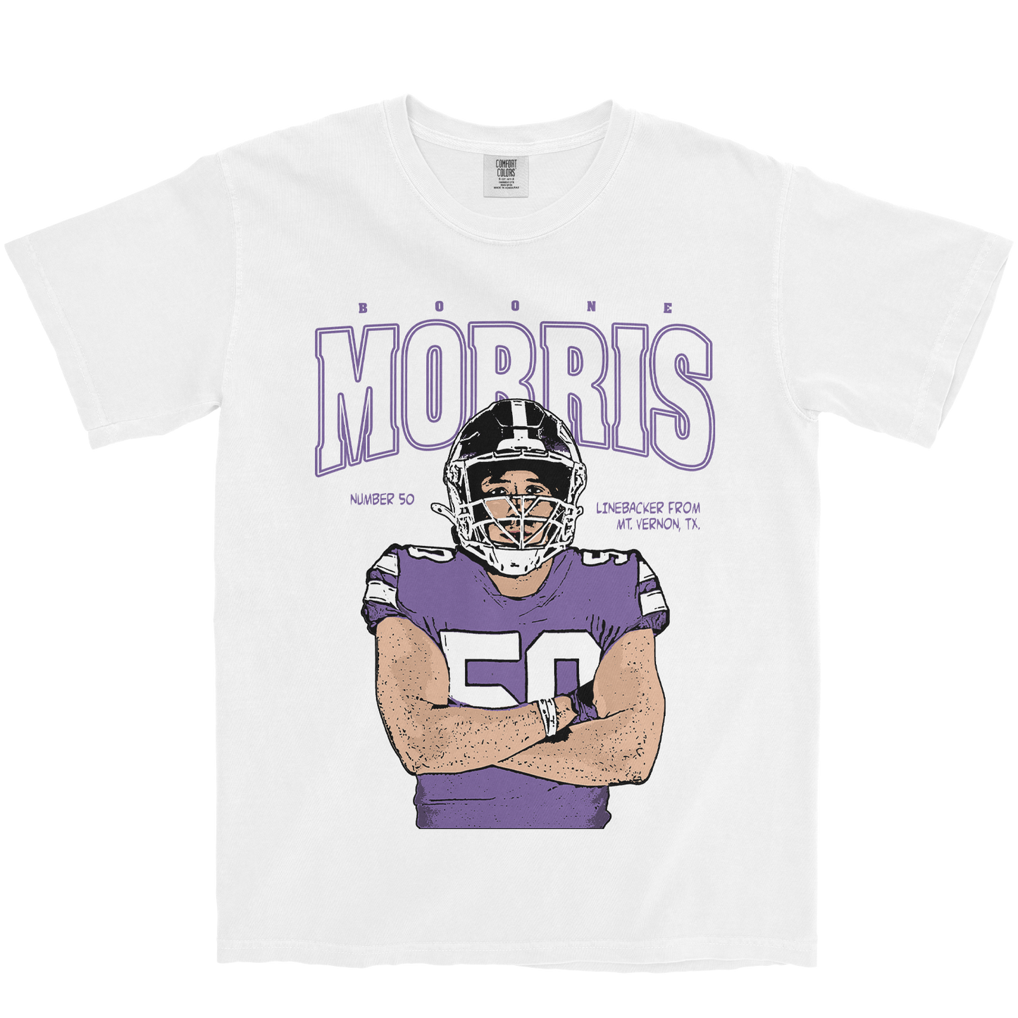 BOONE MORRIS CARTOON WHITE TEE