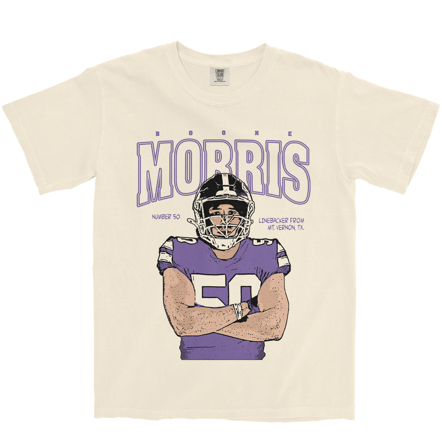 BOONE MORRIS CARTOON IVORY TEE