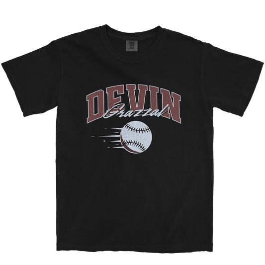 DEVIN GRAZZAL BASEBALL BLACK TEE