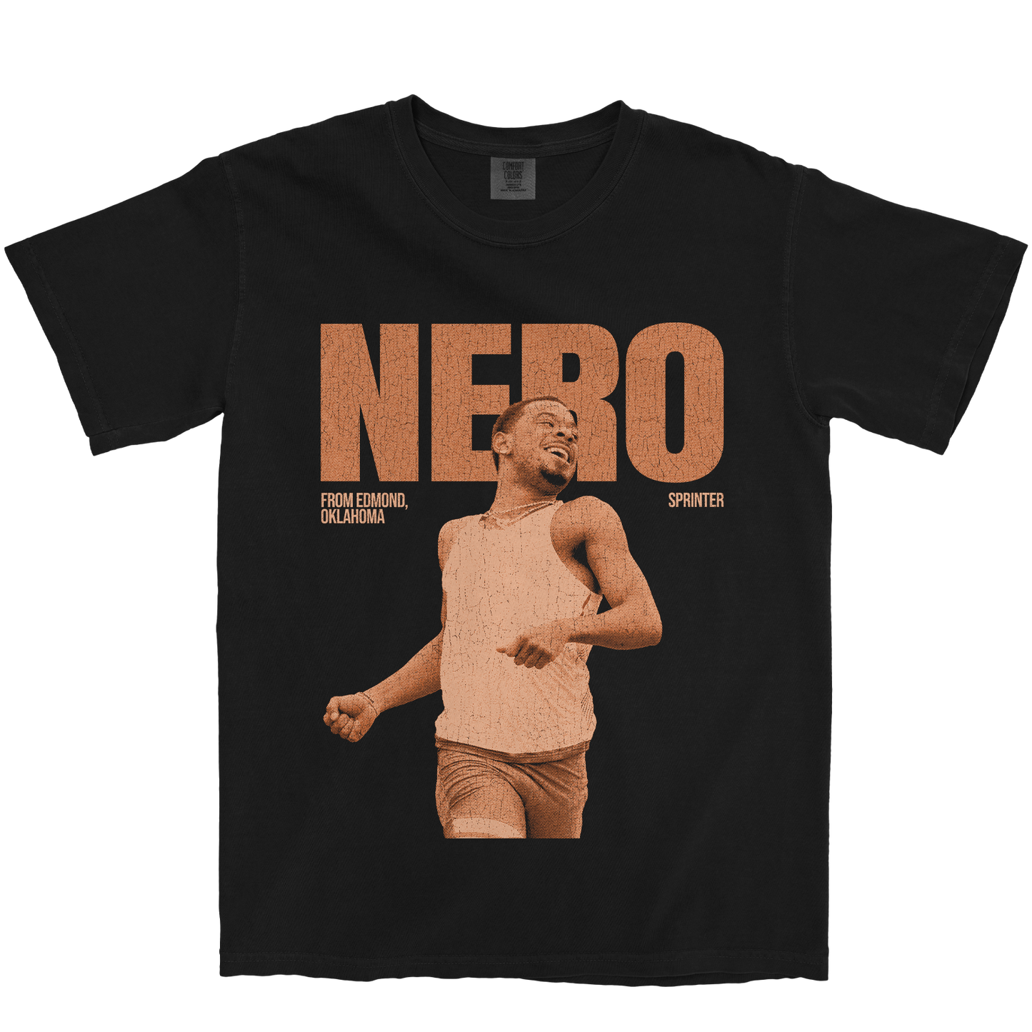 JALEN NERO VINTAGE BLACK TEE