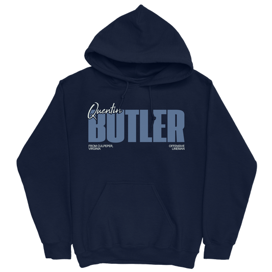 QUENTIN BUTLER CLASSIC NAVY HOODIE