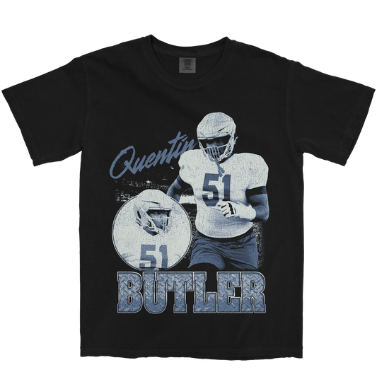 QUENTIN BUTLER GRAPHIC BLACK TEE