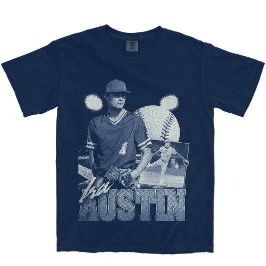 IRA AUSTIN GRAPHIC NAVY TEE