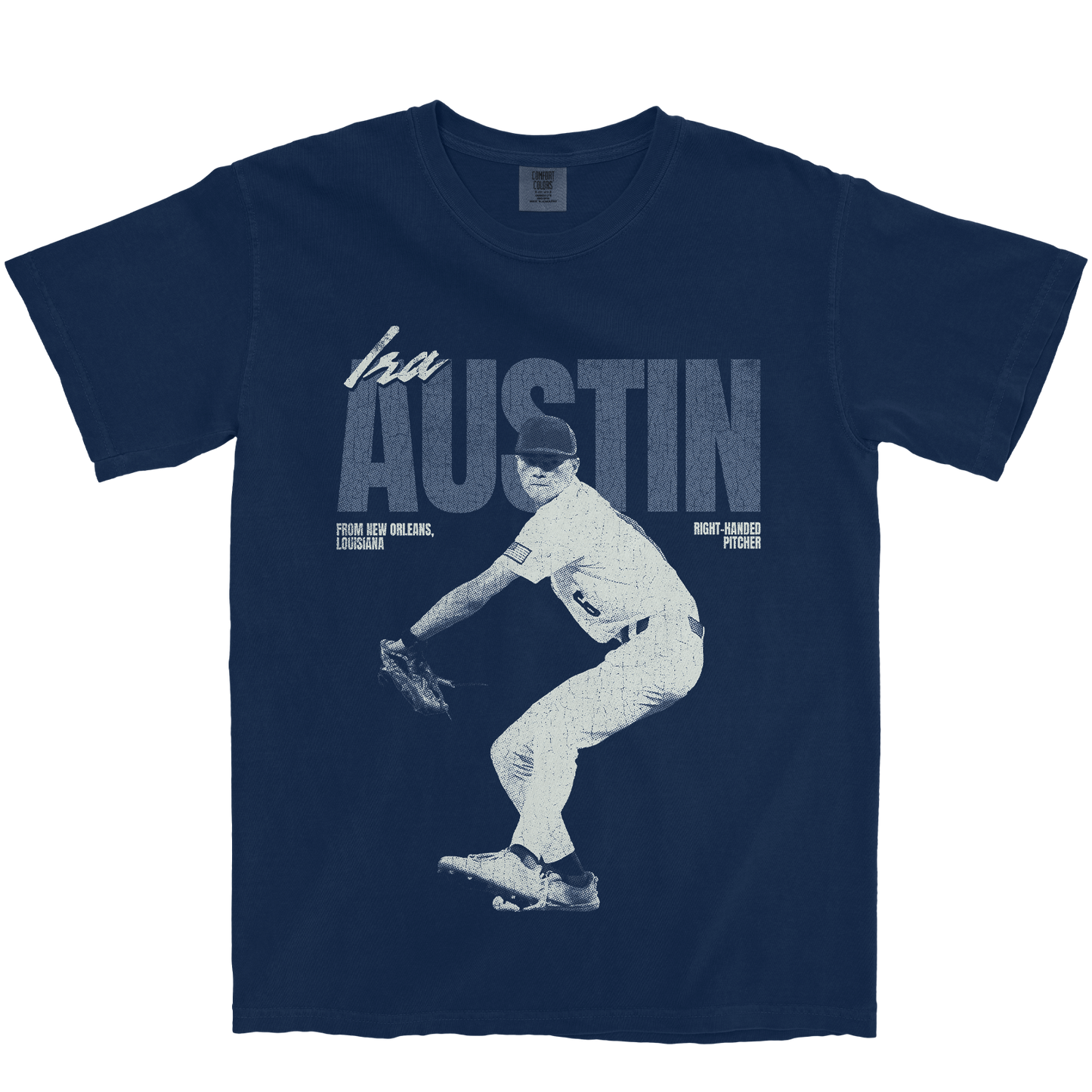 IRA AUSTIN VINTAGE NAVY TEE