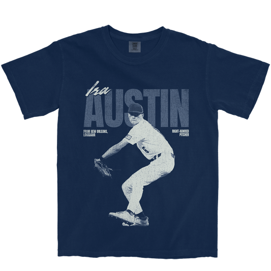 IRA AUSTIN VINTAGE NAVY TEE