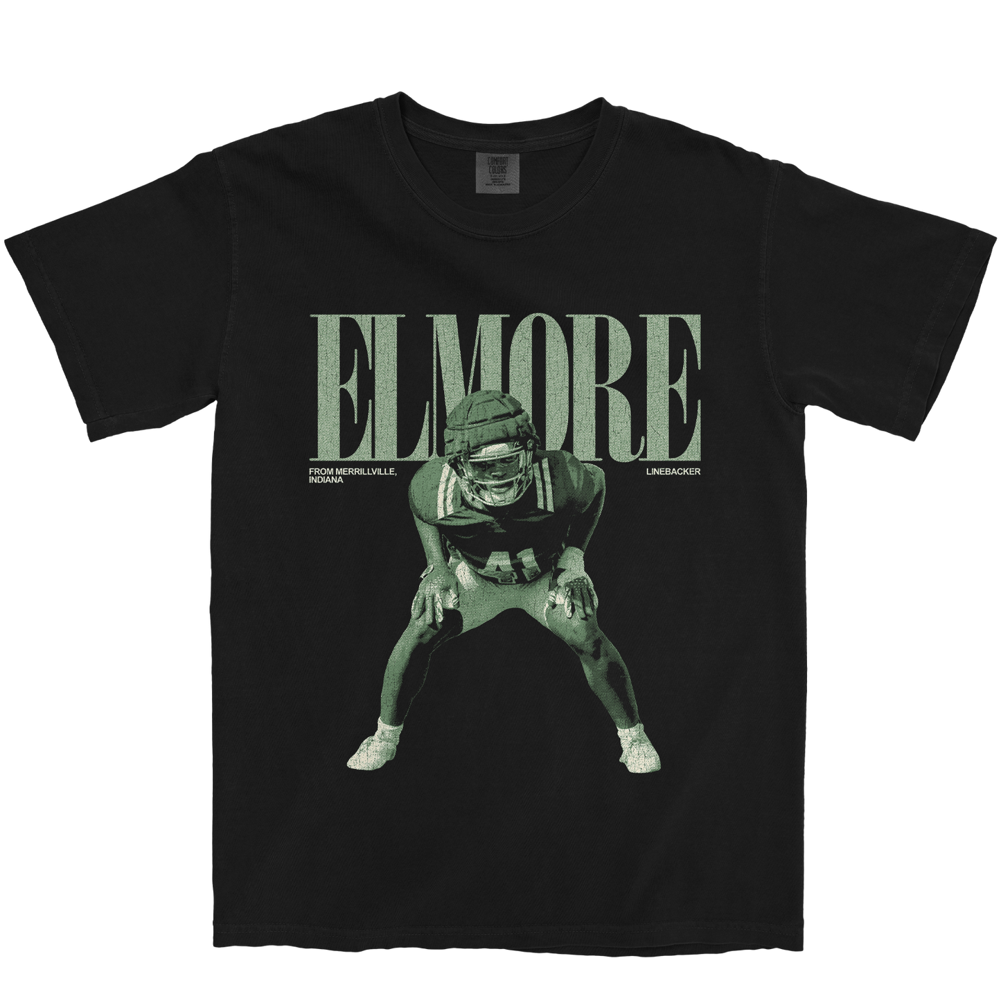 TERRELLE ELMORE VINTAGE BLACK TEE