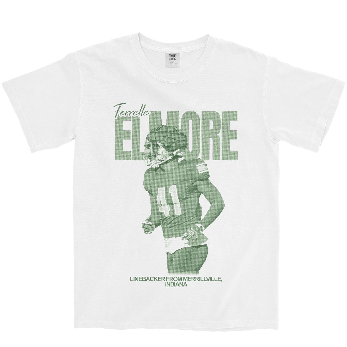 TERRELLE ELMORE VINTAGE WHITE TEE