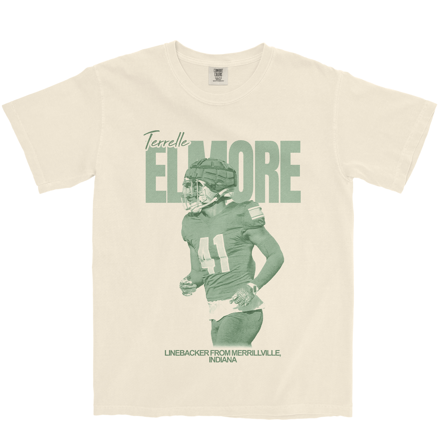 TERRELLE ELMORE VINTAGE IVORY TEE
