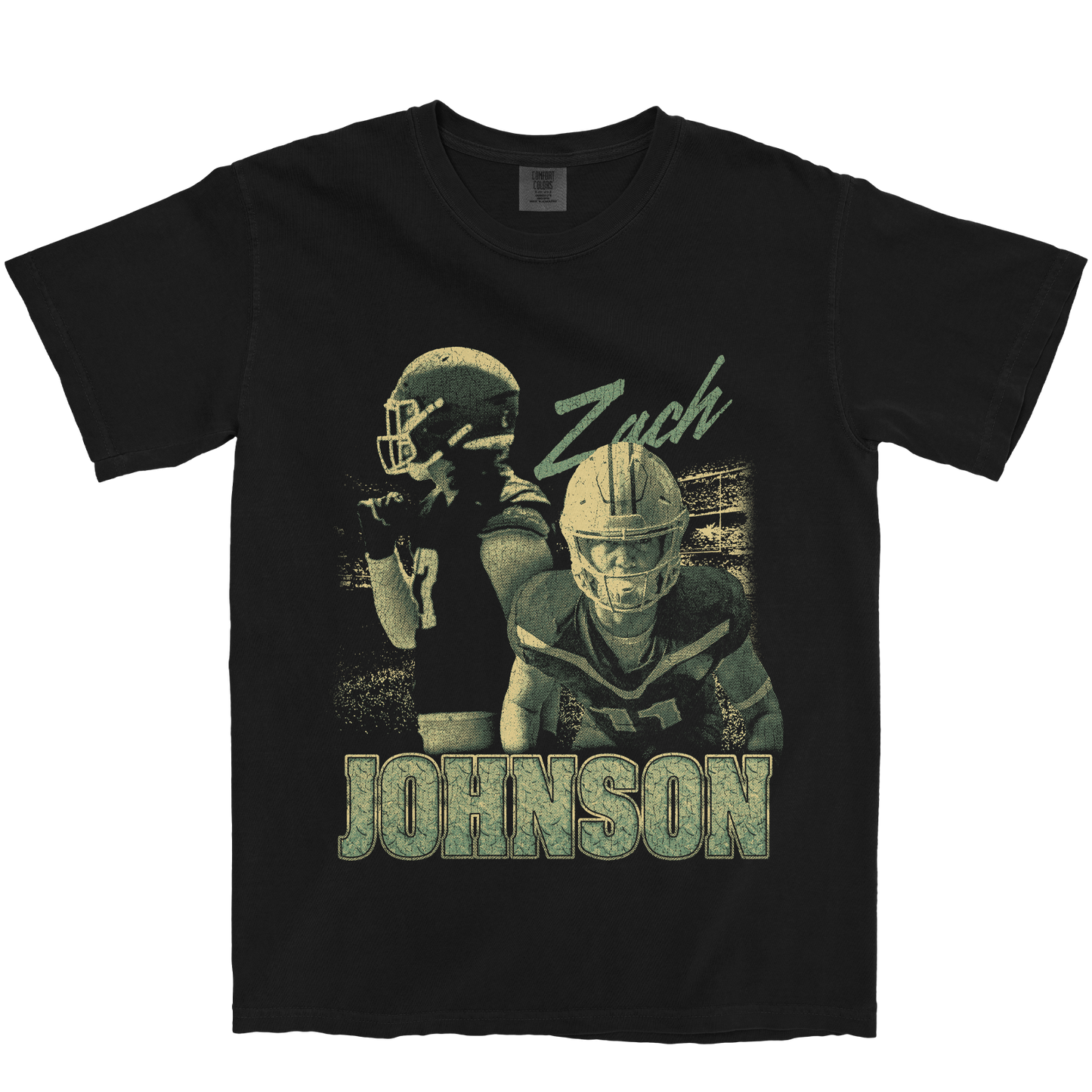 ZACH JOHNSON GRAPHIC BLACK TEE