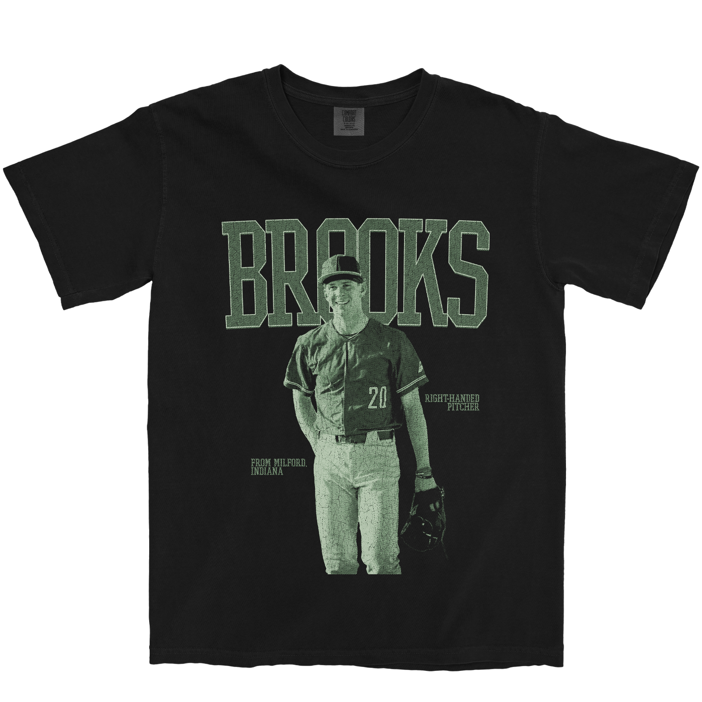 GRANT BROOKS PITCHER BLACK TEE