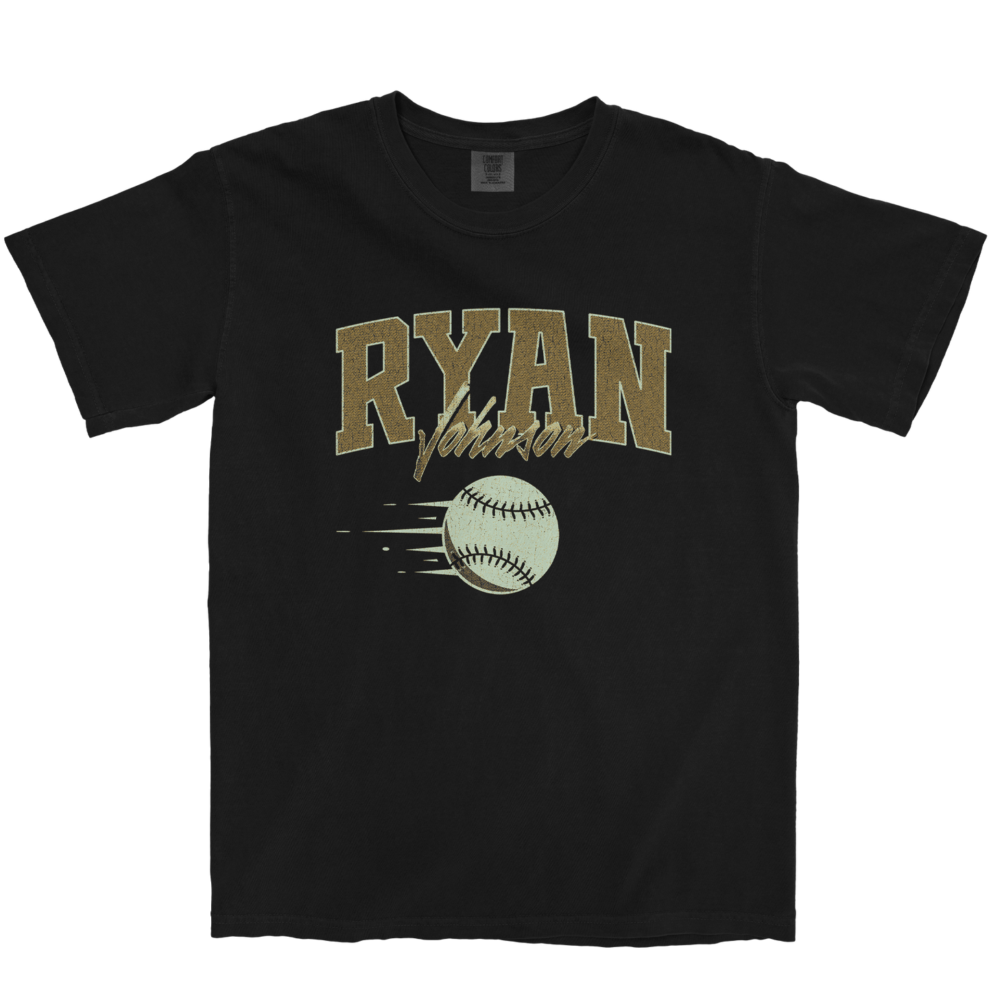 RYAN JOHNSON BASEBALL BLACK TEE