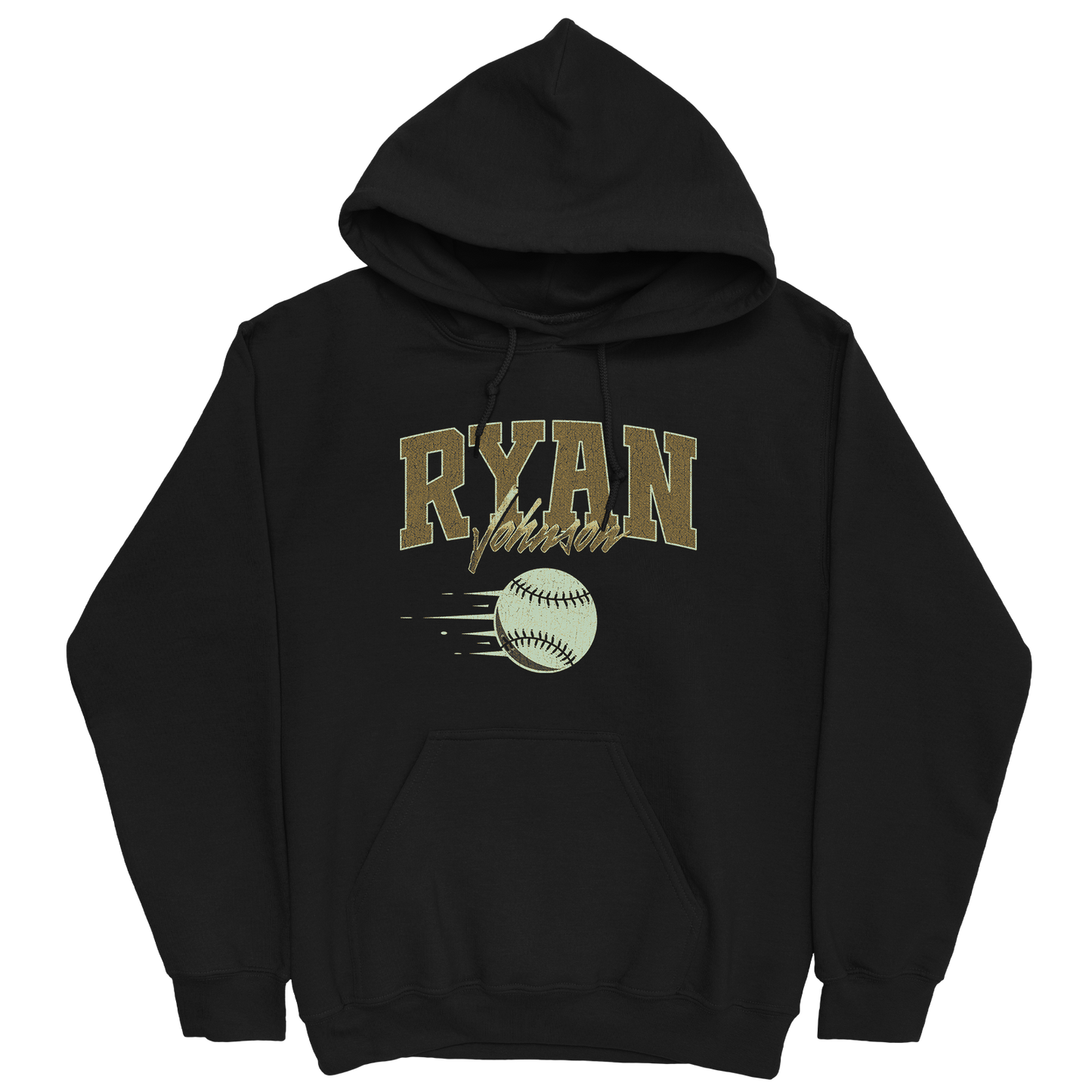 RYAN JOHNSON BASEBALL BLACK HOODIE