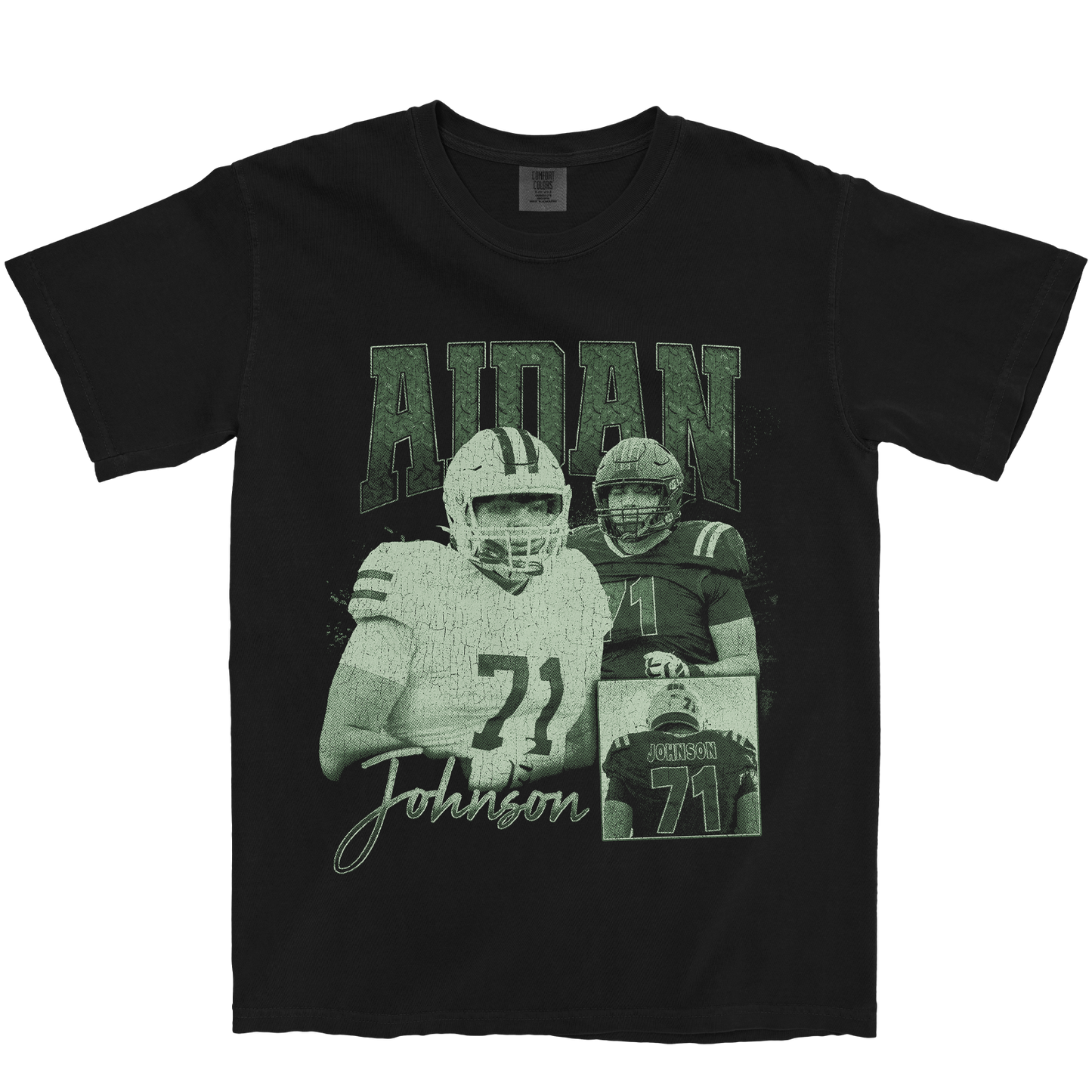 AIDAN JOHNSON GRAPHIC BLACK TEE