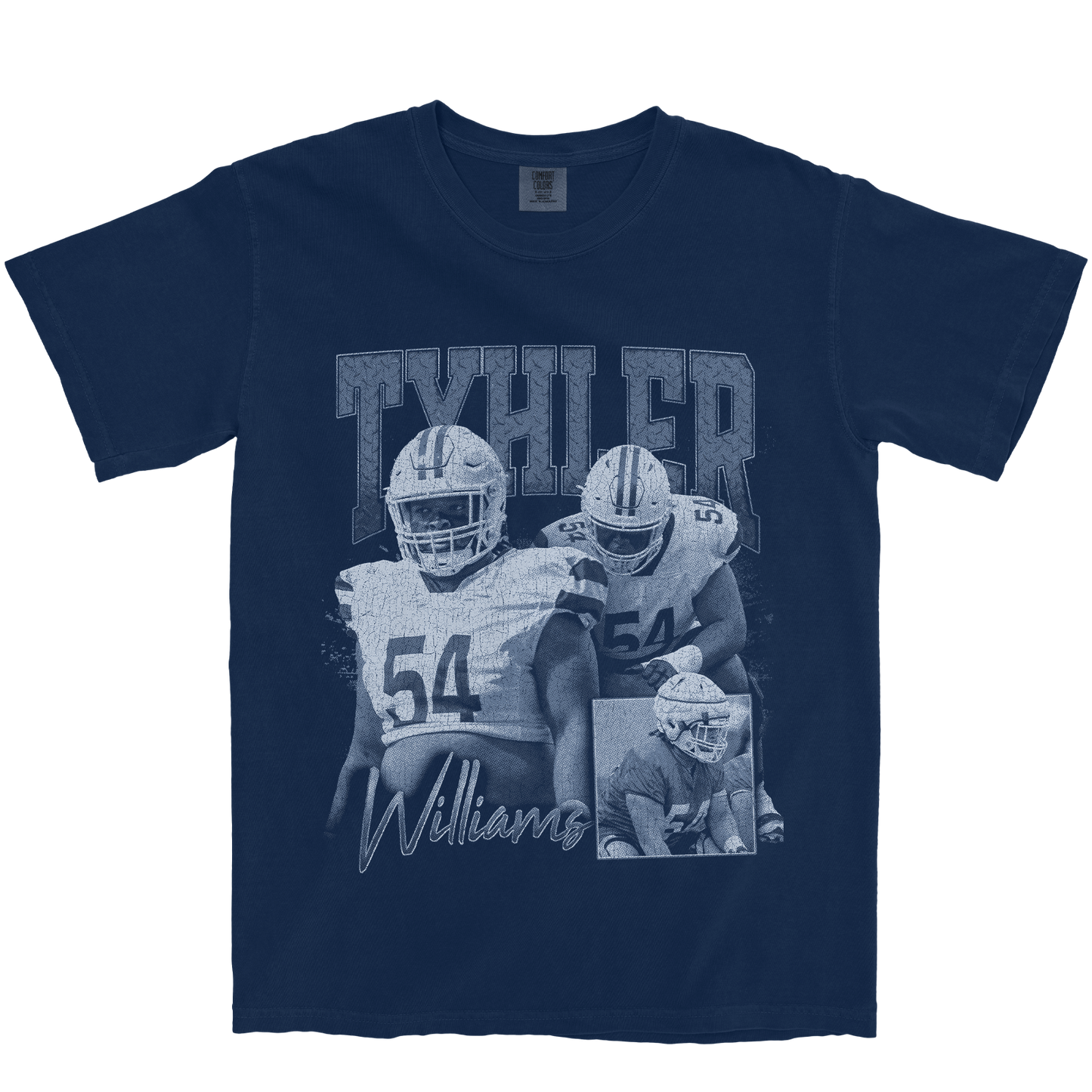 TYHLER WILLIAMS GRAPHIC NAVY TEE