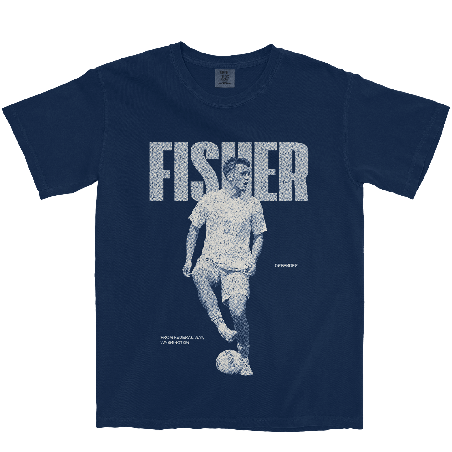 ETHAN FISHER #5 NAVY TEE