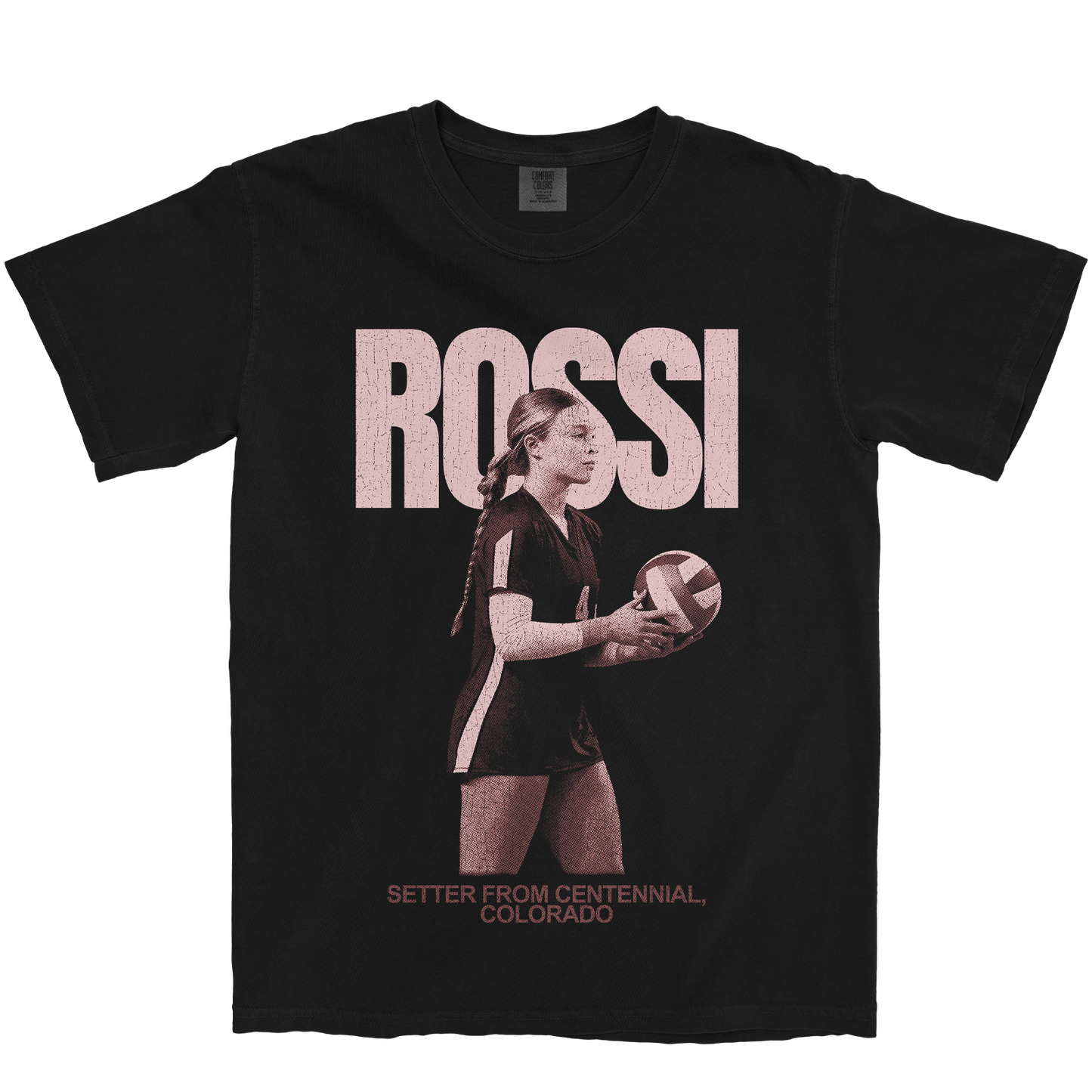 CLAUDIA ROSSI VINTAGE BLACK TEE
