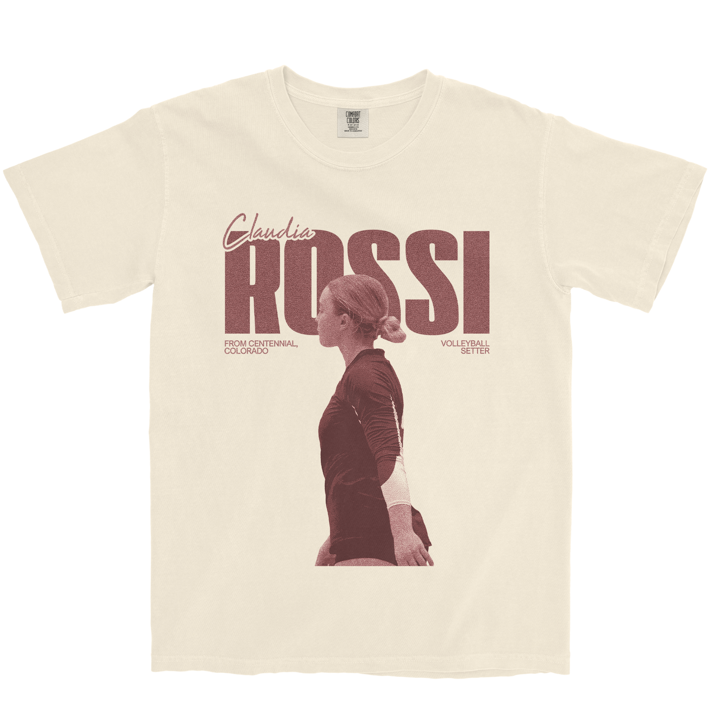 CLAUDIA ROSSI VINTAGE IVORY TEE
