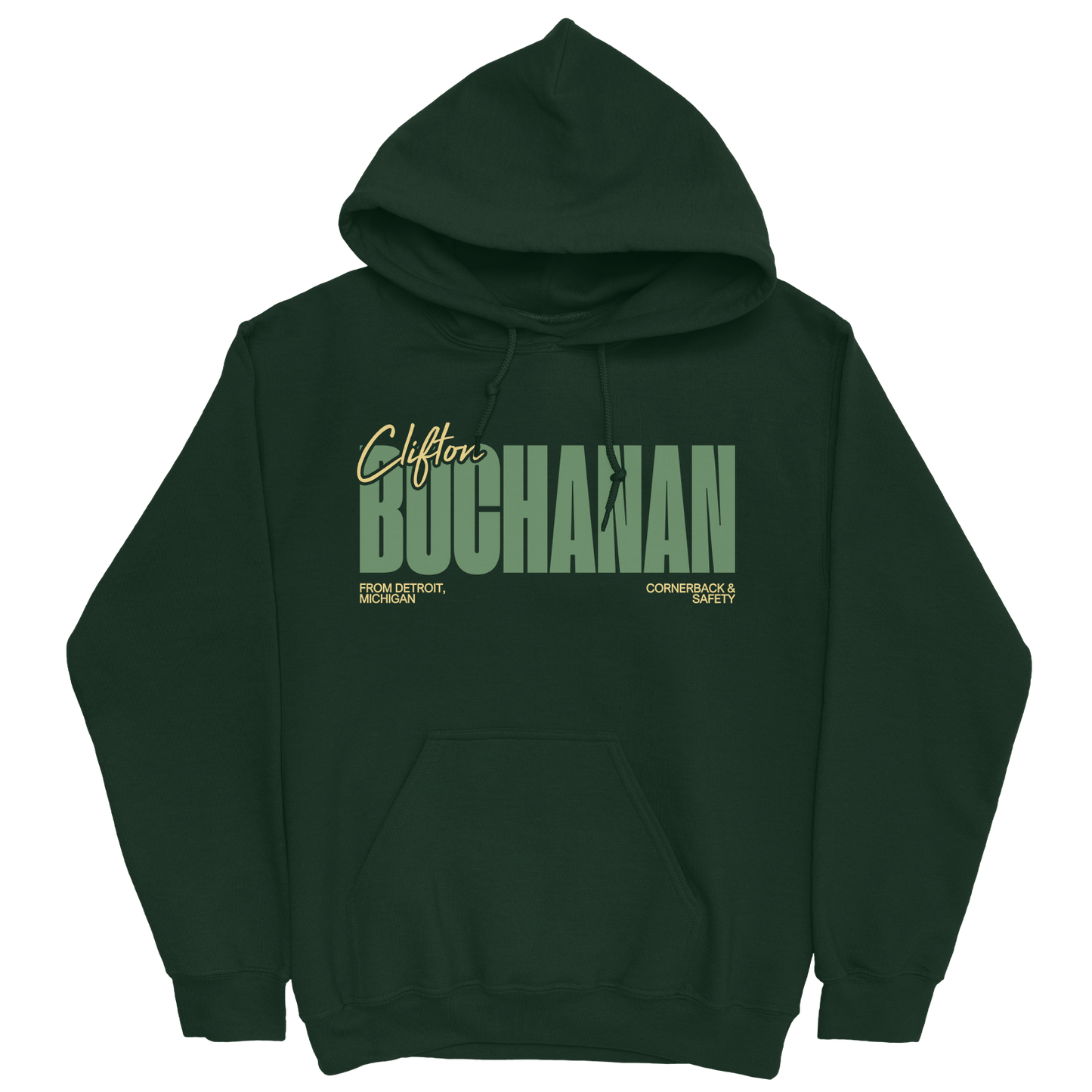 CLIFTON BUCHANAN CLASSIC FOREST GREEN HOODIE