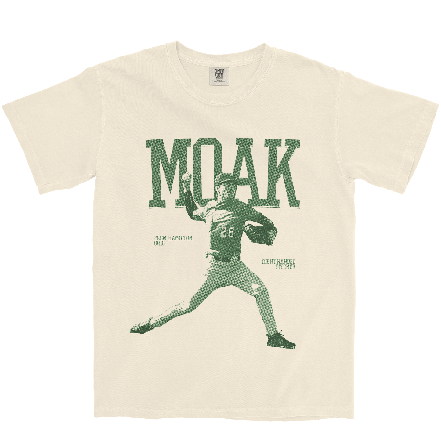 CLINT MOAK PITCHING IVORY TEE