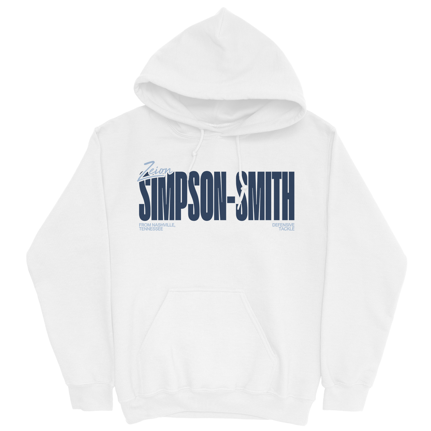 ZEION SIMPSON-SMITH CLASSIC WHITE HOODIE