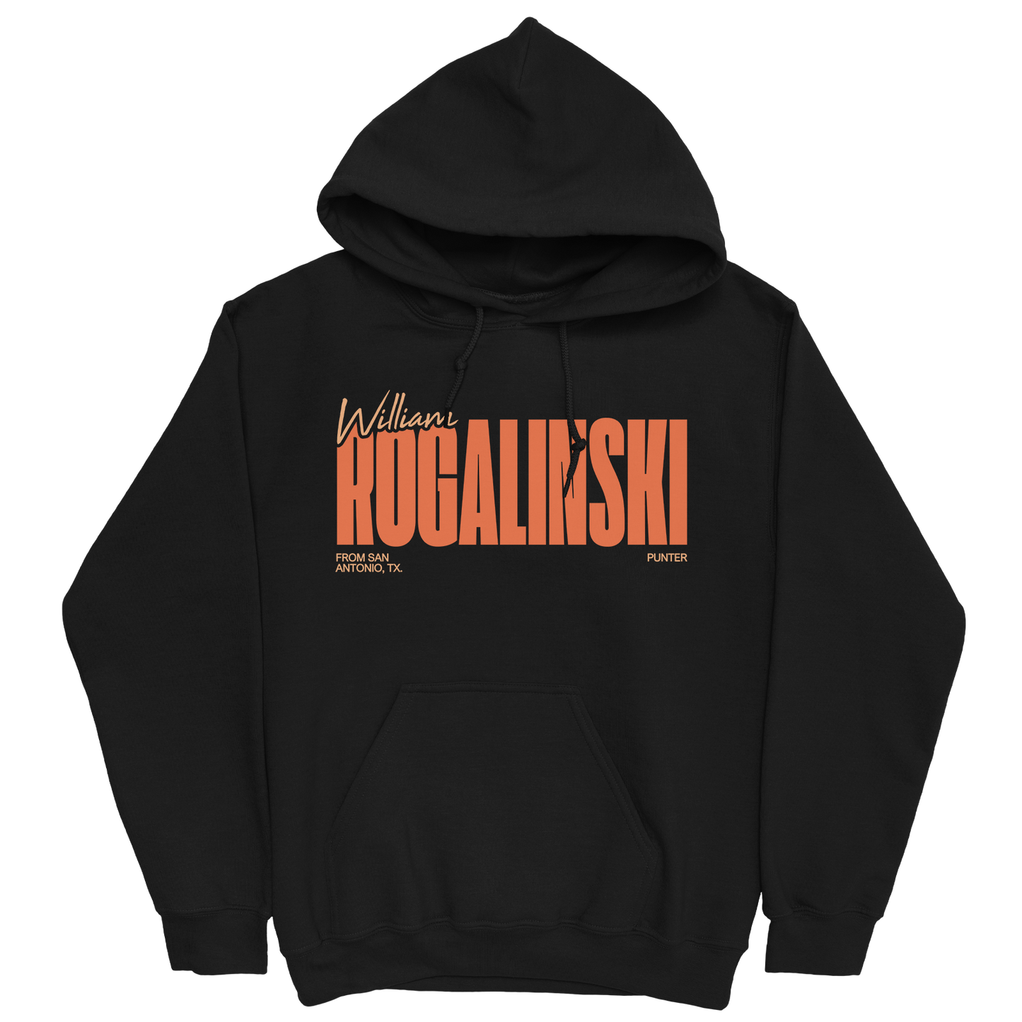 WILLIAM ROGALINSKI CLASSIC BLACK HOODIE