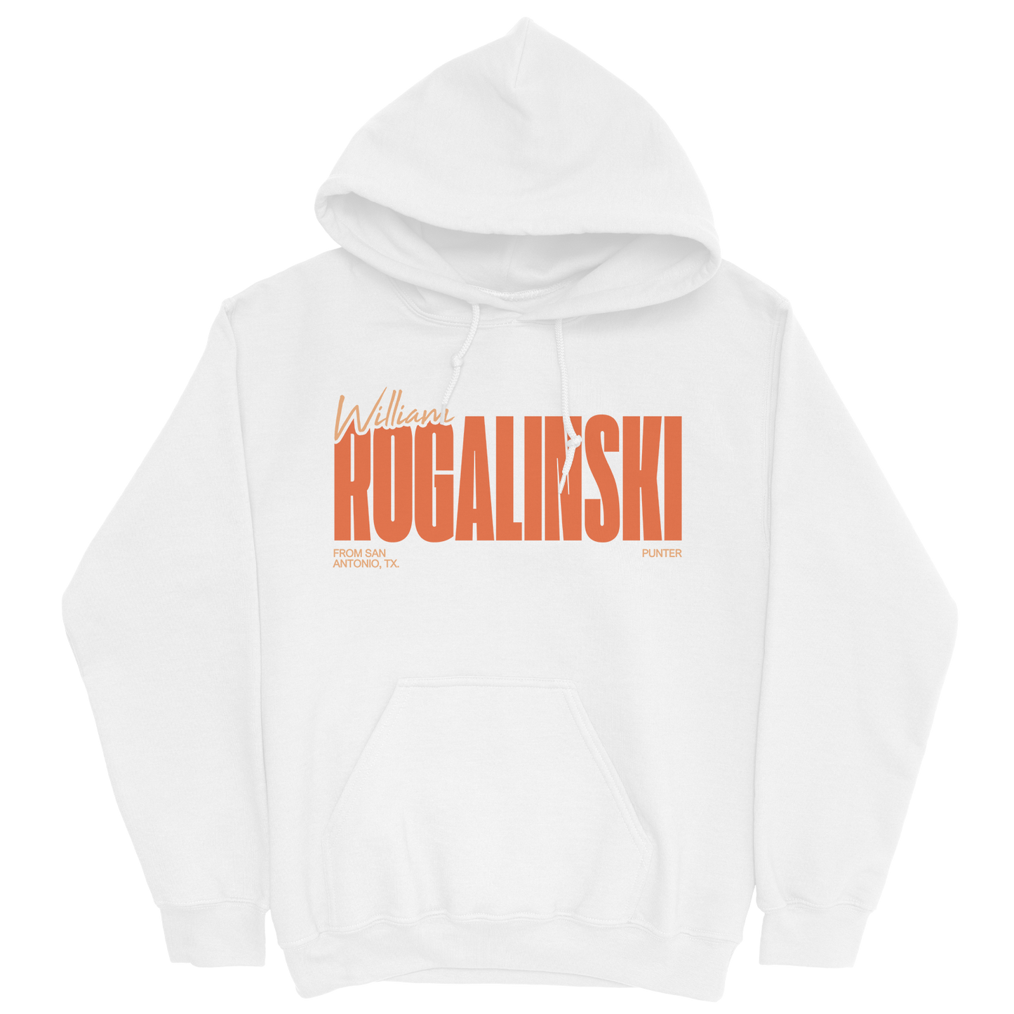 WILLIAM ROGALINSKI CLASSIC WHITE HOODIE