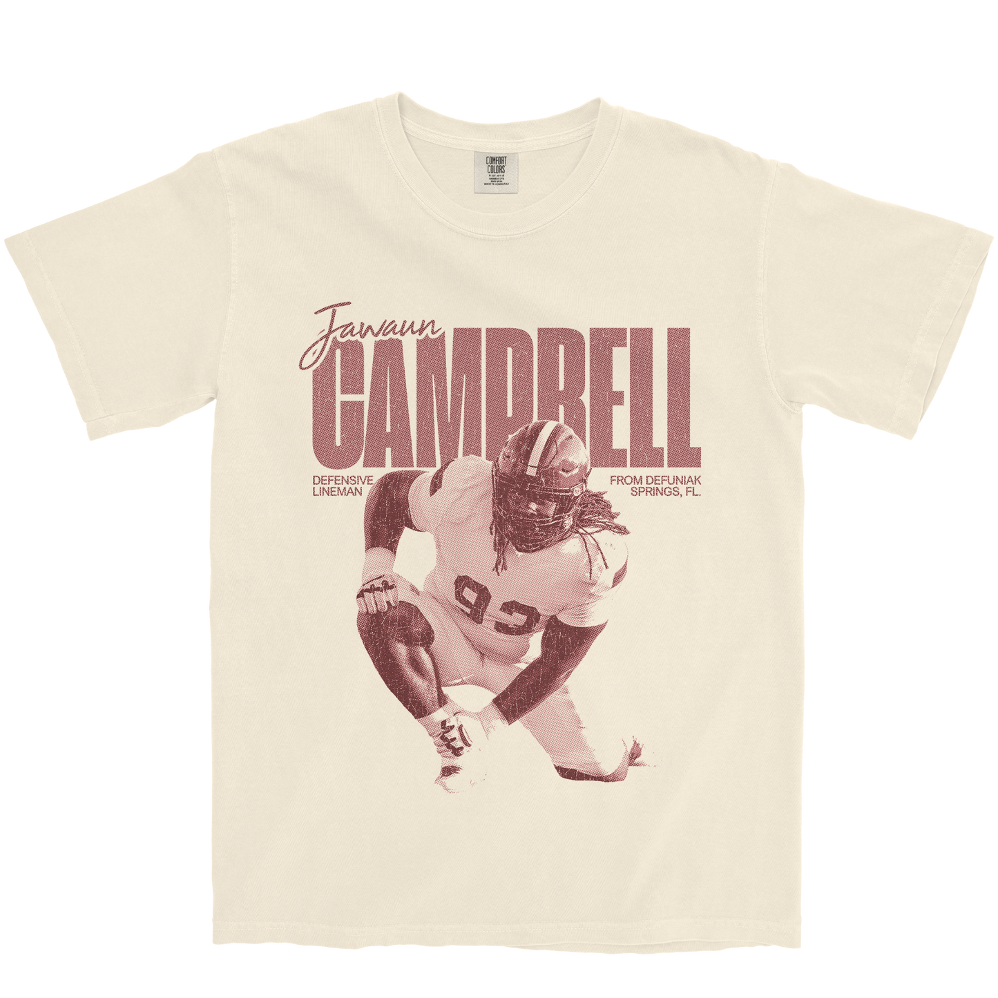 JAWAUN CAMPBELL VINTAGE IVORY TEE