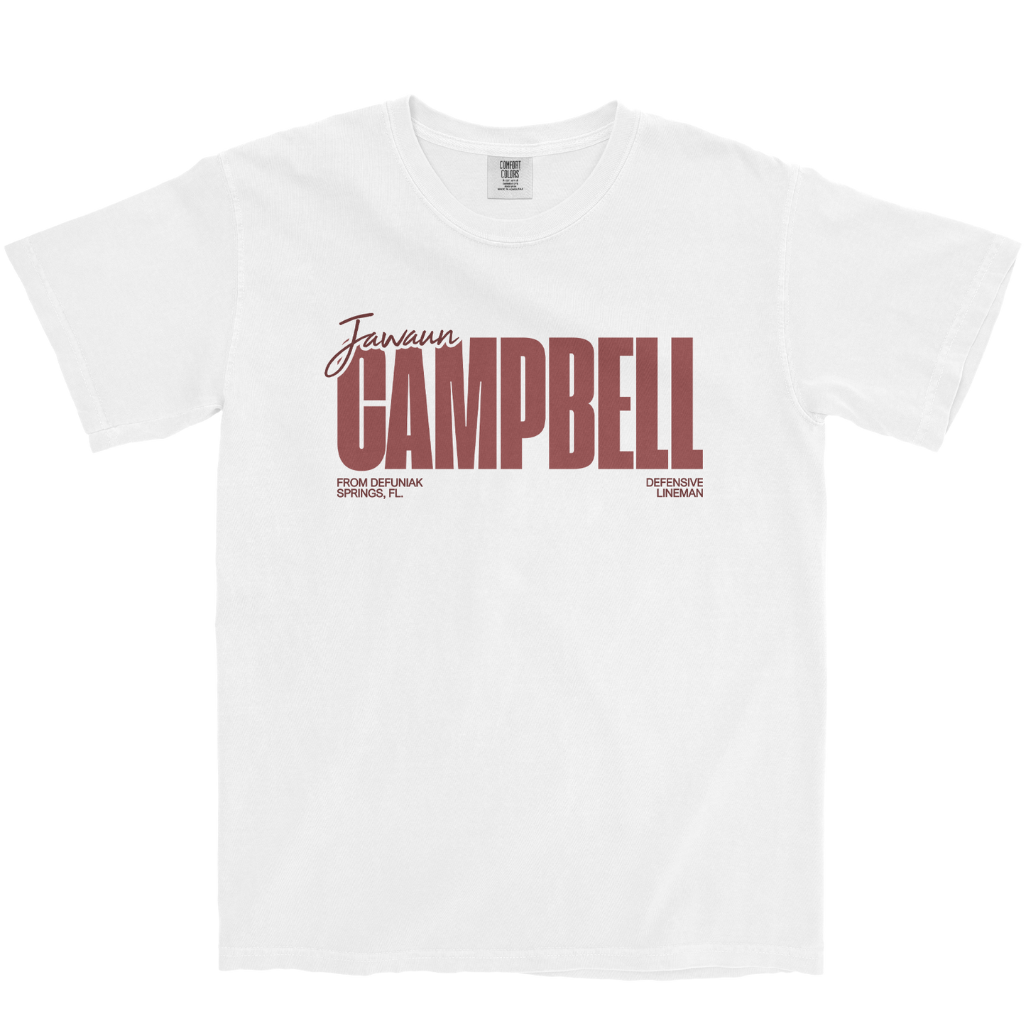 JAWAUN CAMPBELL CLASSIC WHITE TEE