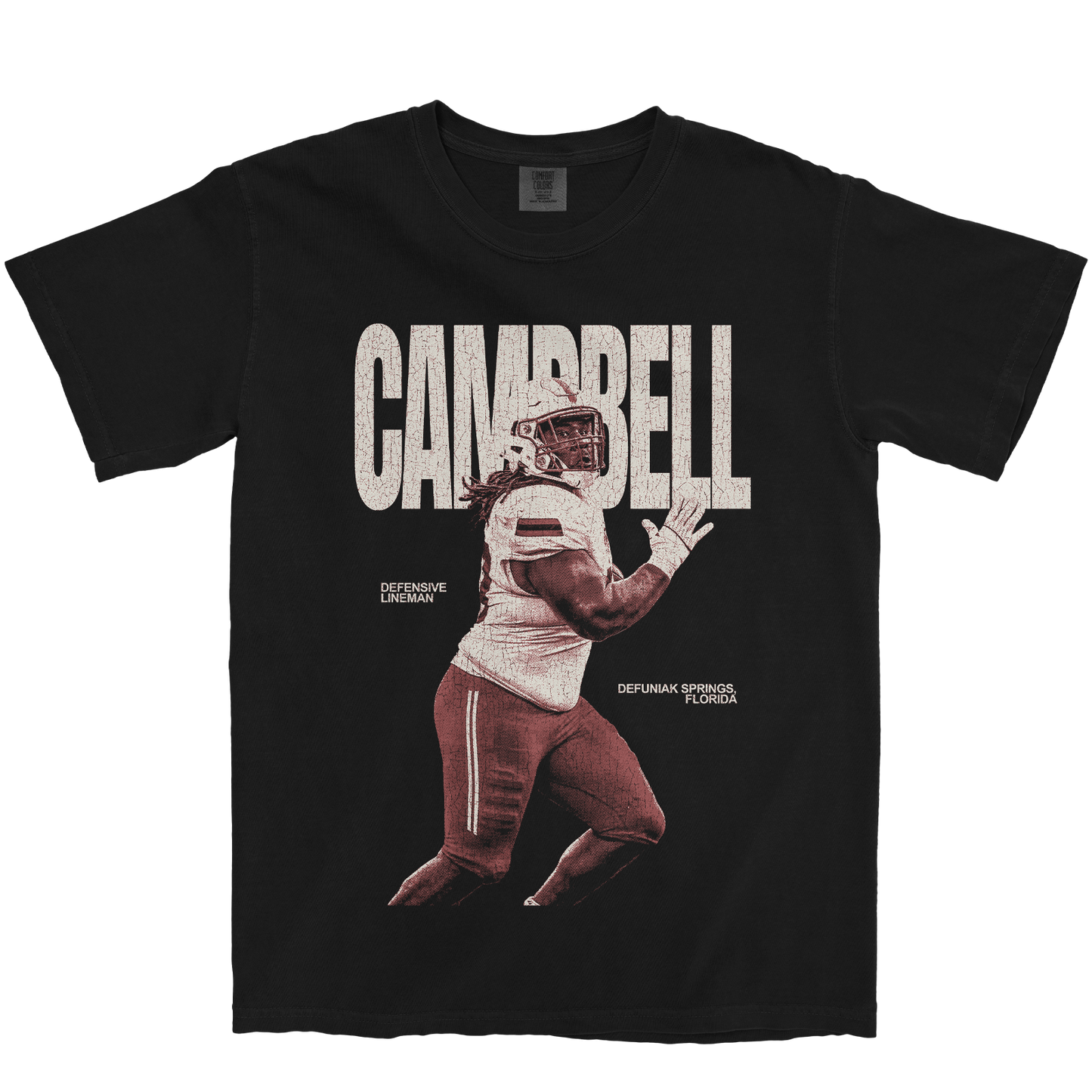 JAWAUN CAMPBELL VINTAGE BLACK TEE