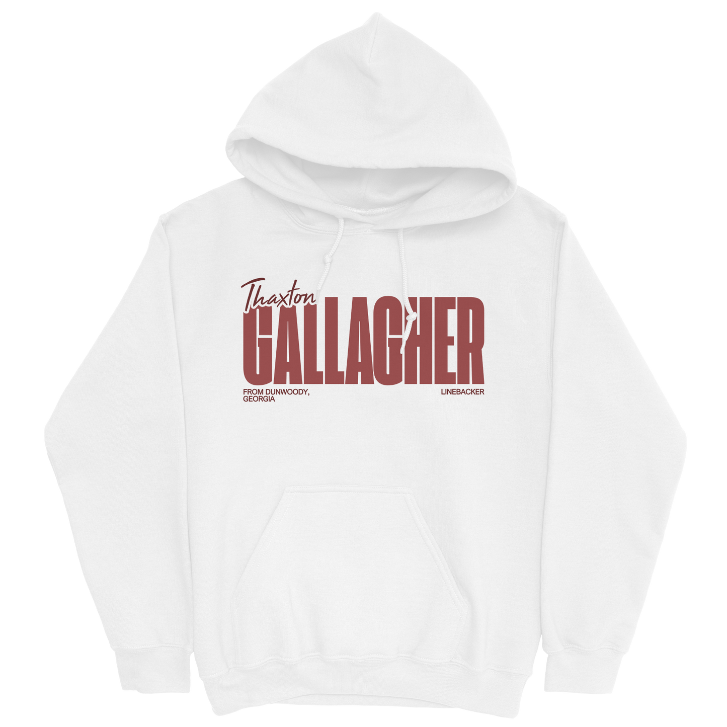 THAXTON GALLAGHER CLASSIC WHITE HOODIE
