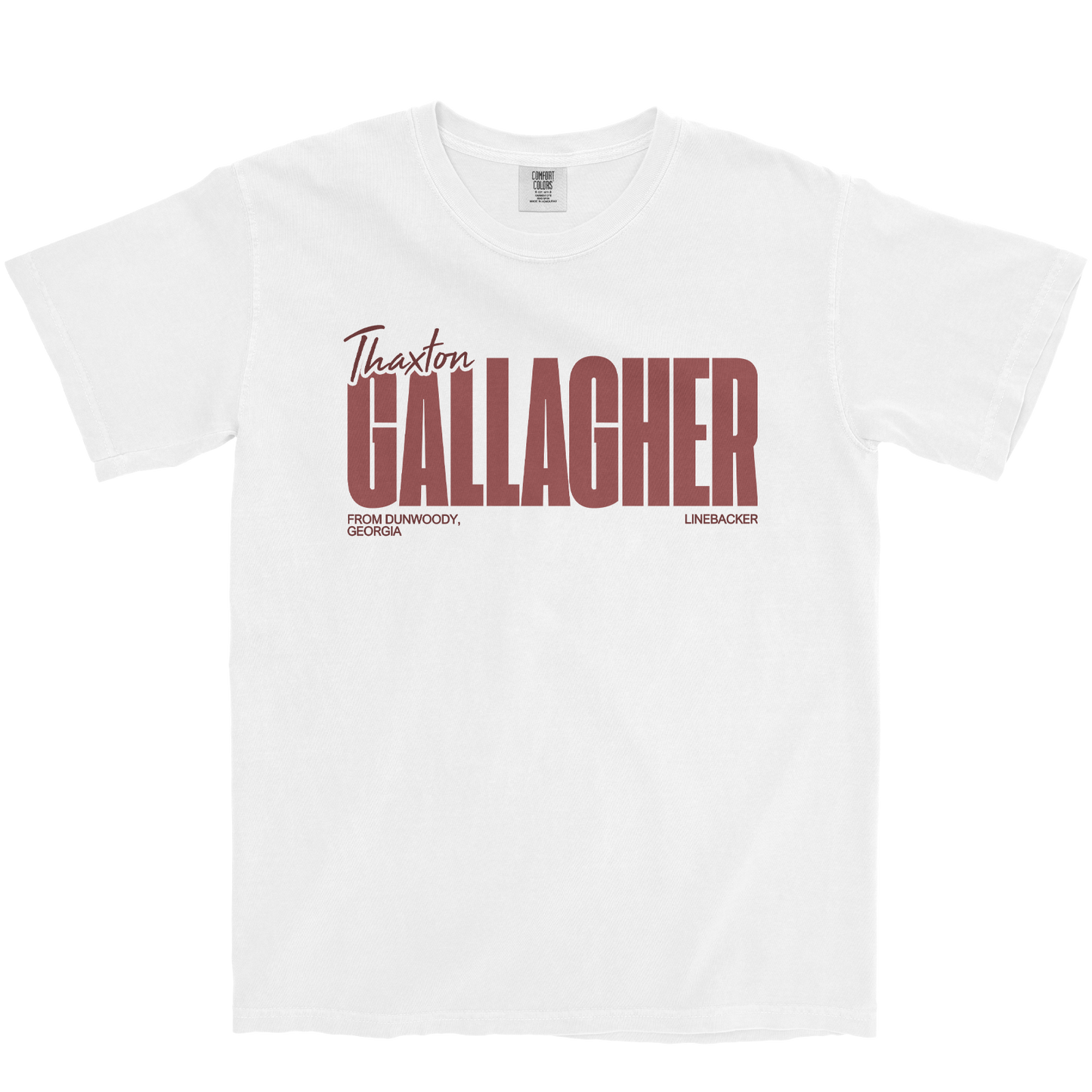 THAXTON GALLAGHER CLASSIC WHITE TEE