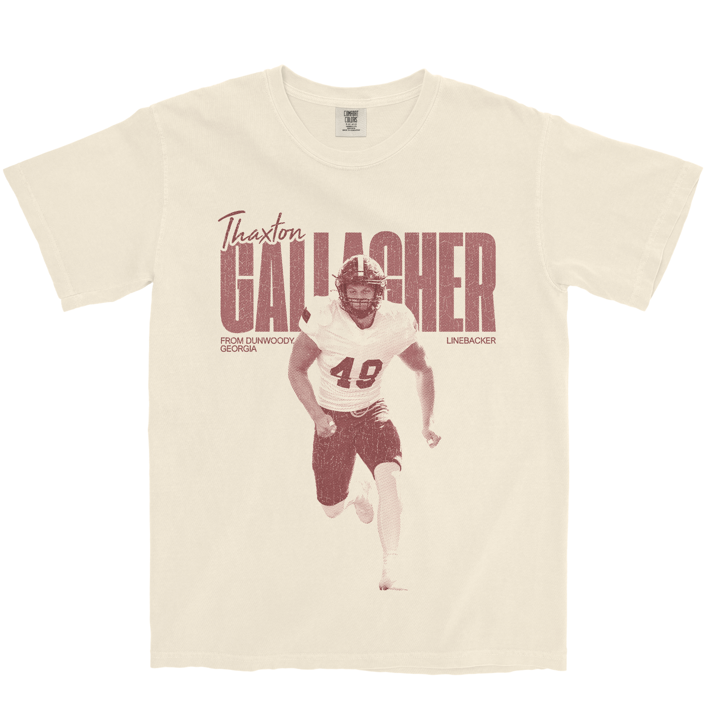 THAXTON GALLAGHER VINTAGE IVORY TEE