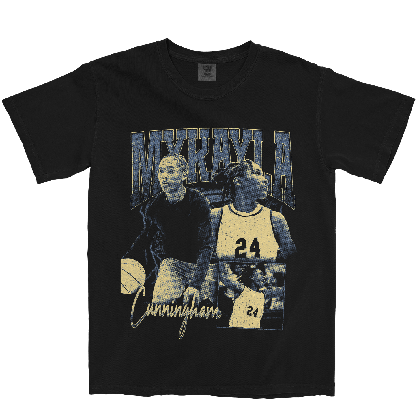 MYKAYLA CUNNINGHAM GRAPHIC BLACK TEE