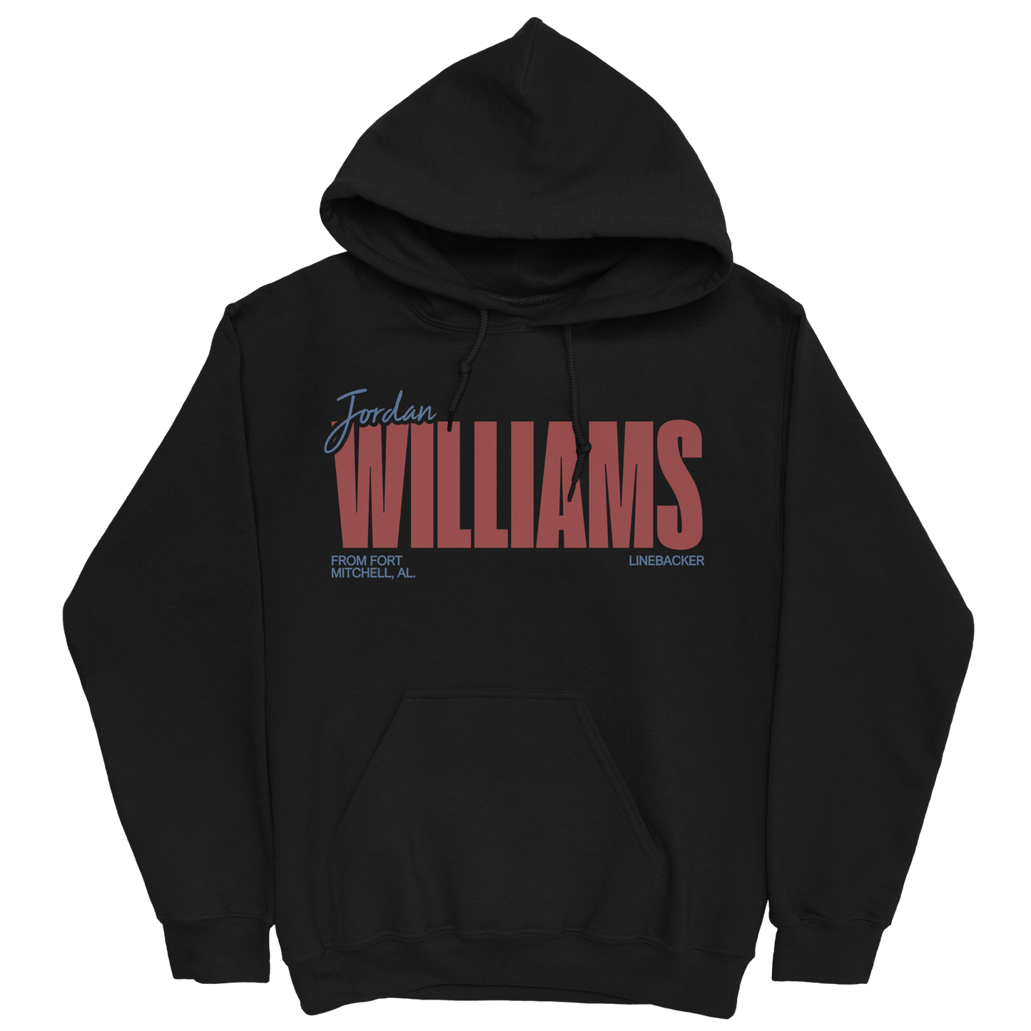 JORDAN WILLIAMS CLASSIC BLACK HOODIE