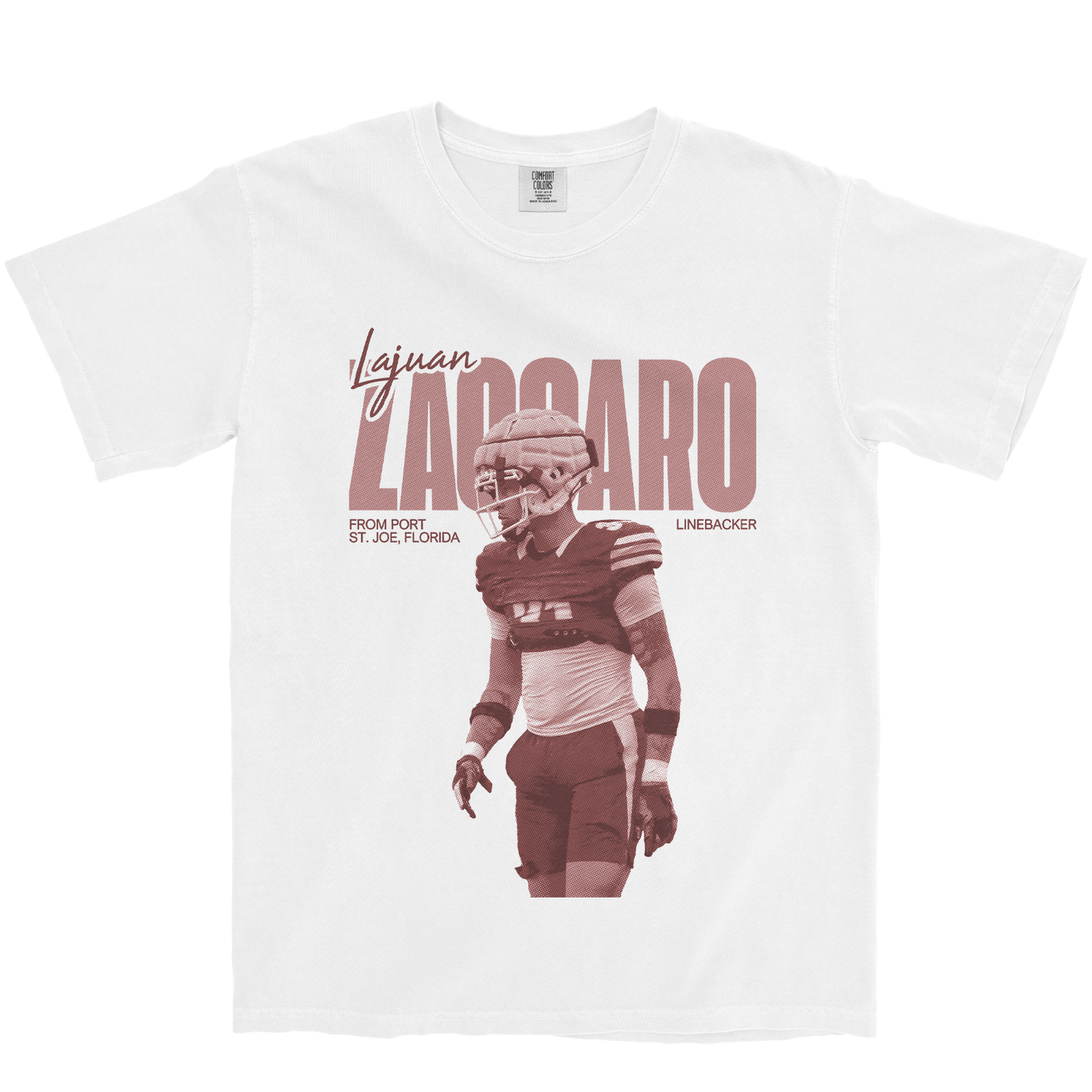 LAJUAN ZACCARO VINTAGE WHITE TEE