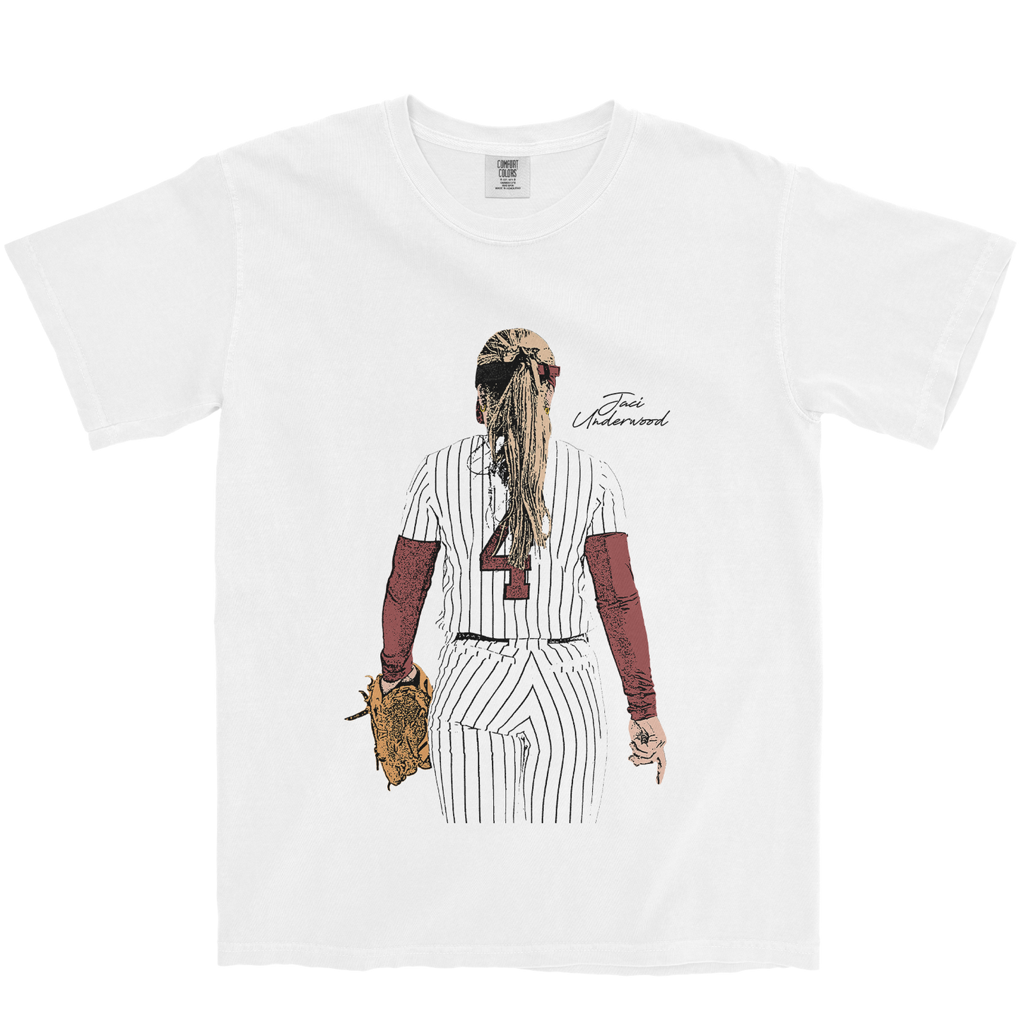 JACI UNDERWOOD ILLUSTRATED WHITE TEE