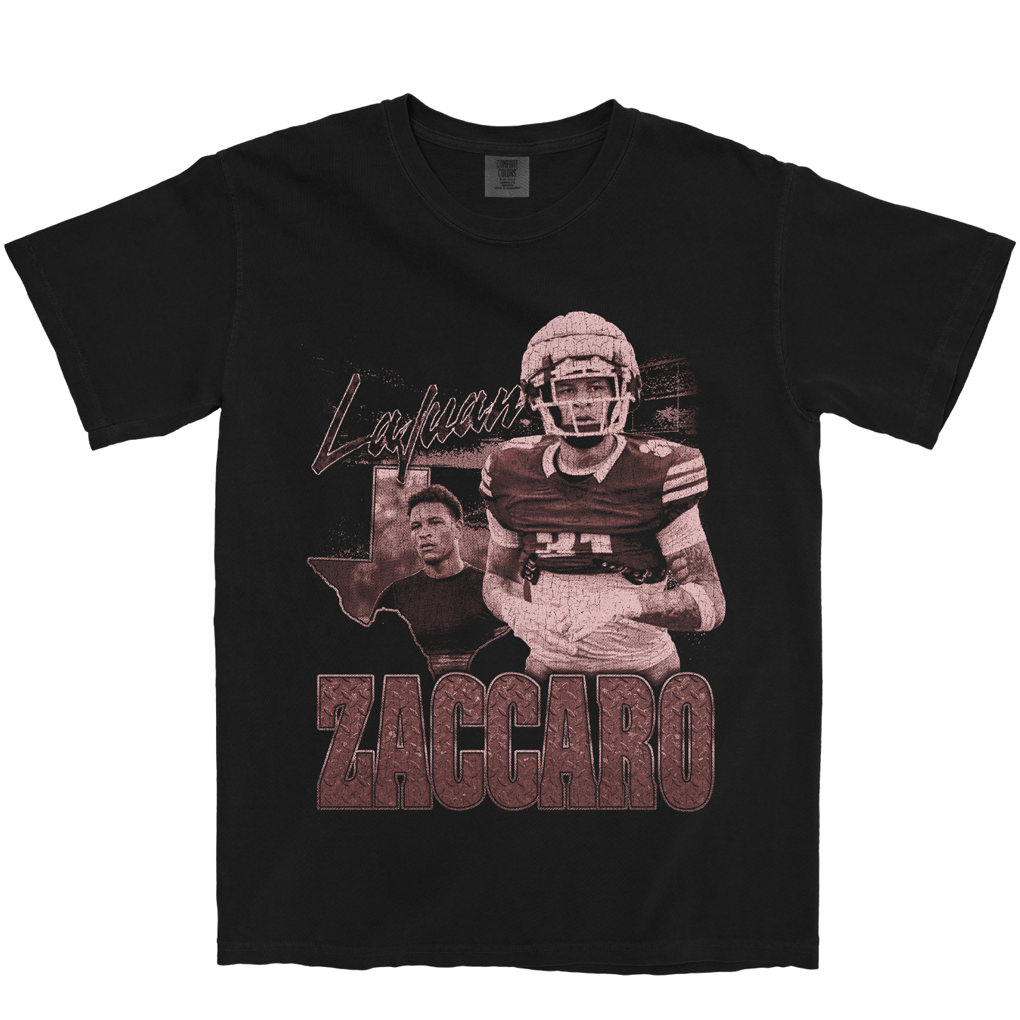 LAJUAN ZACCARO GRAPHIC BLACK TEE